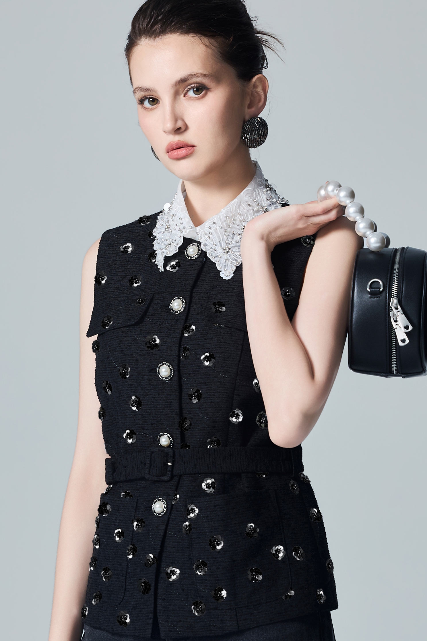 Beaded Embroidery Detail Collar AccessoryBeaded Embroidery Detail Collar Accessory,bestselling,Embroidered,Trends,pearl,Season (AW) Look,Lace
