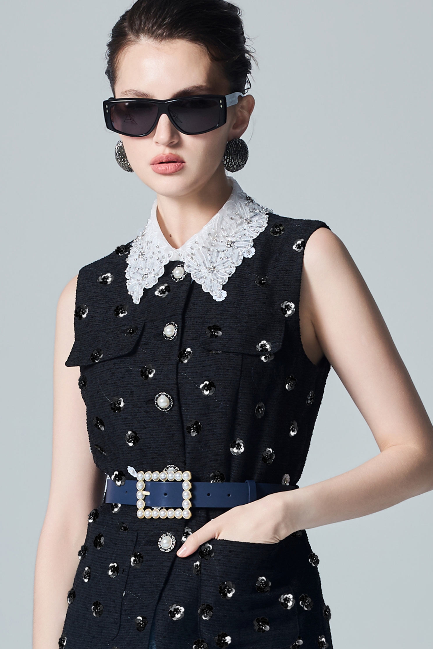 Beaded Embroidery Detail Collar AccessoryBeaded Embroidery Detail Collar Accessory,bestselling,Embroidered,Trends,pearl,Season (AW) Look,Lace