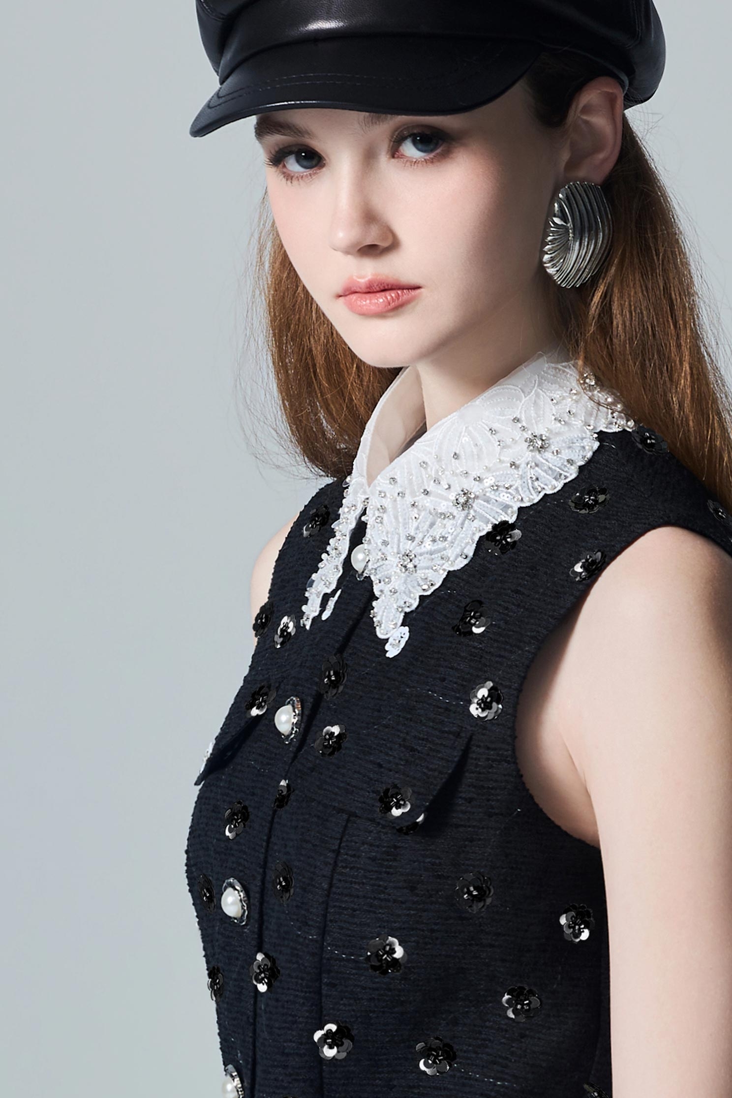 Beaded Embroidery Detail Collar AccessoryBeaded Embroidery Detail Collar Accessory,bestselling,Embroidered,Trends,pearl,Season (AW) Look,Lace