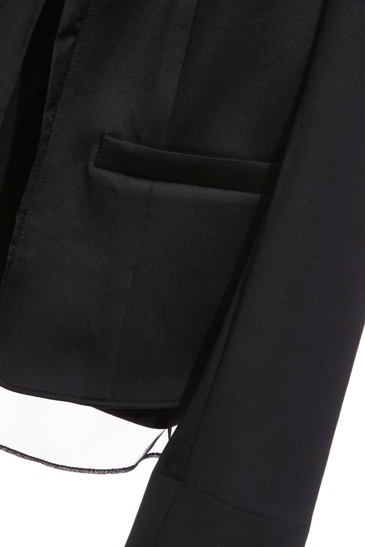 Organza Linning V-neck BlazerOrganza Linning V-neck Blazer,Jackets,Outerwear,Season (SS) Look,Black outerwear