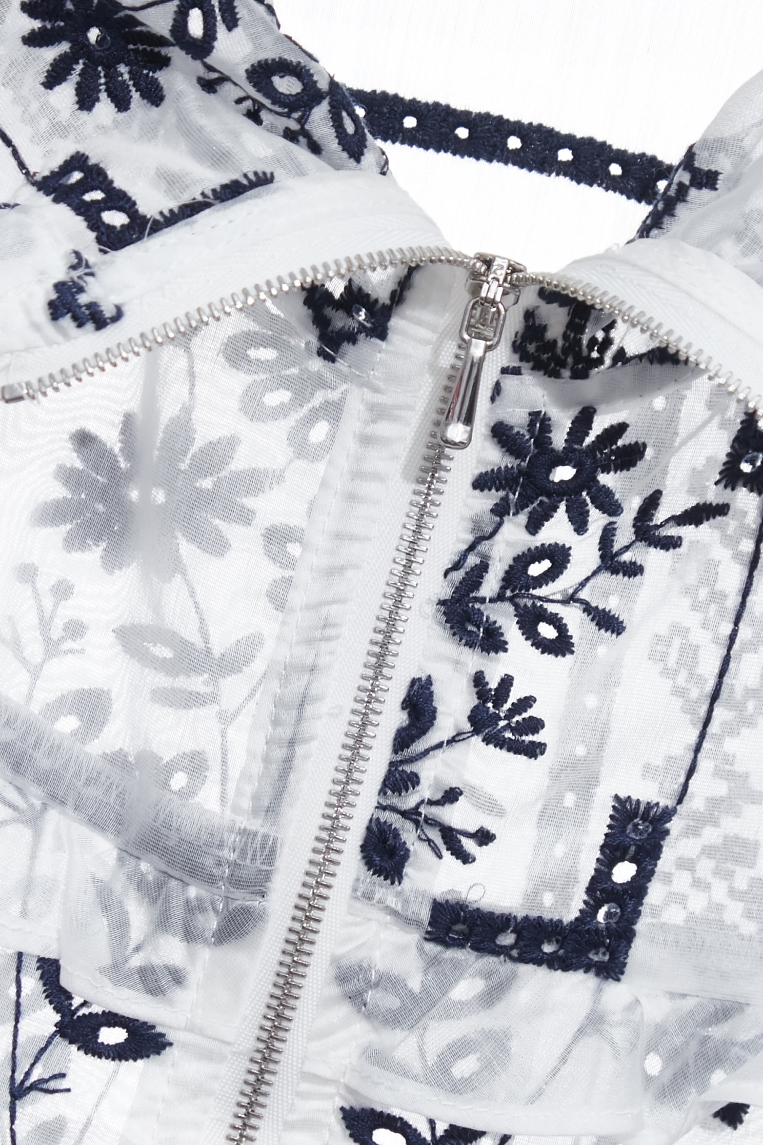 Floral Motif Embroidery Hoodie JacketFloral Motif Embroidery Hoodie Jacket,Jackets,Outerwear,Season (SS) Look,Embroidered