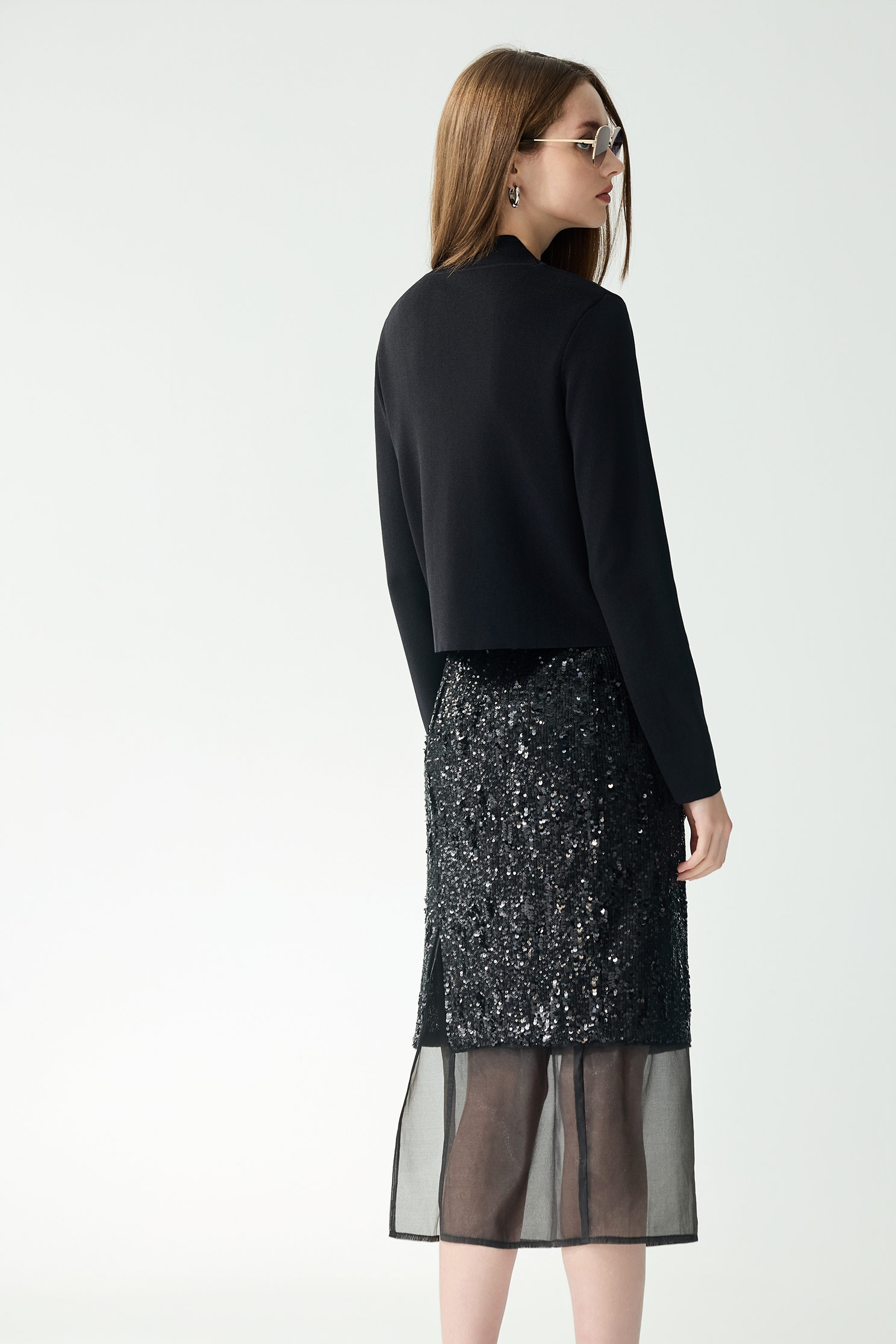 Floral Detail Knit CardiganFloral Detail Knit Cardigan,Jackets,Outerwear,Season (SS) Look,Knitted,Knitted coats,Black outerwear