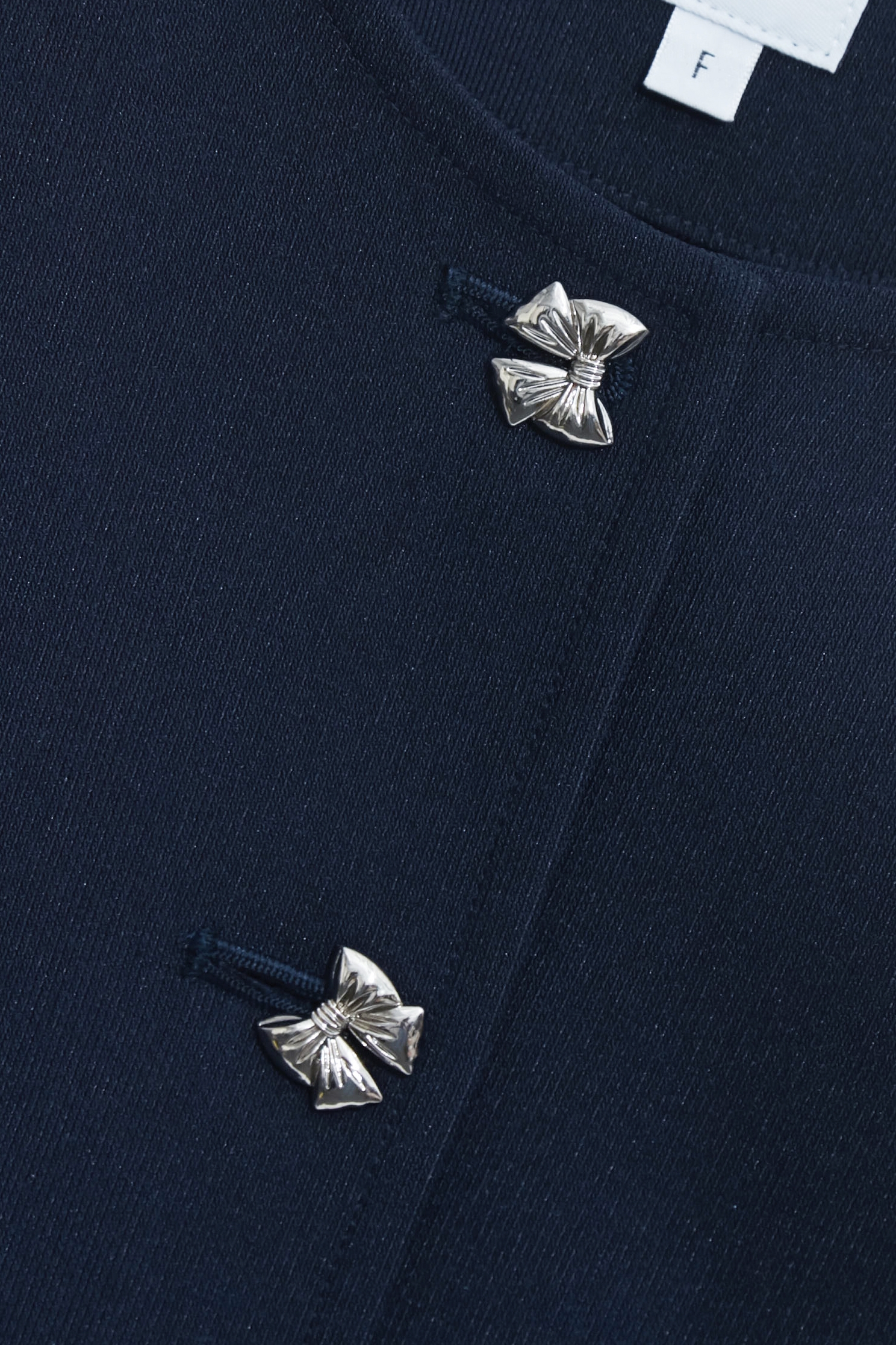 Bow Detail Navy JacketBow Detail Navy Jacket,Jackets,Outerwear,Season (SS) Look,bows,Blazers