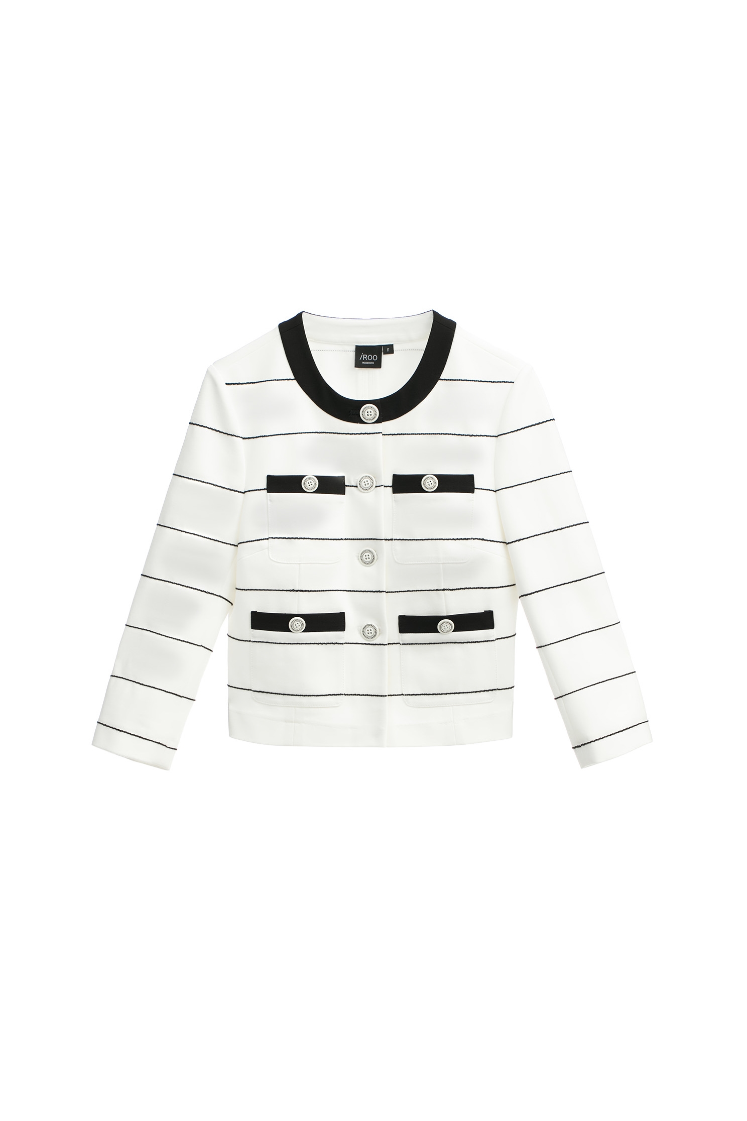Classic Black White Stripe JacketClassic Black White Stripe Jacket,Jackets,Season (SS) Look