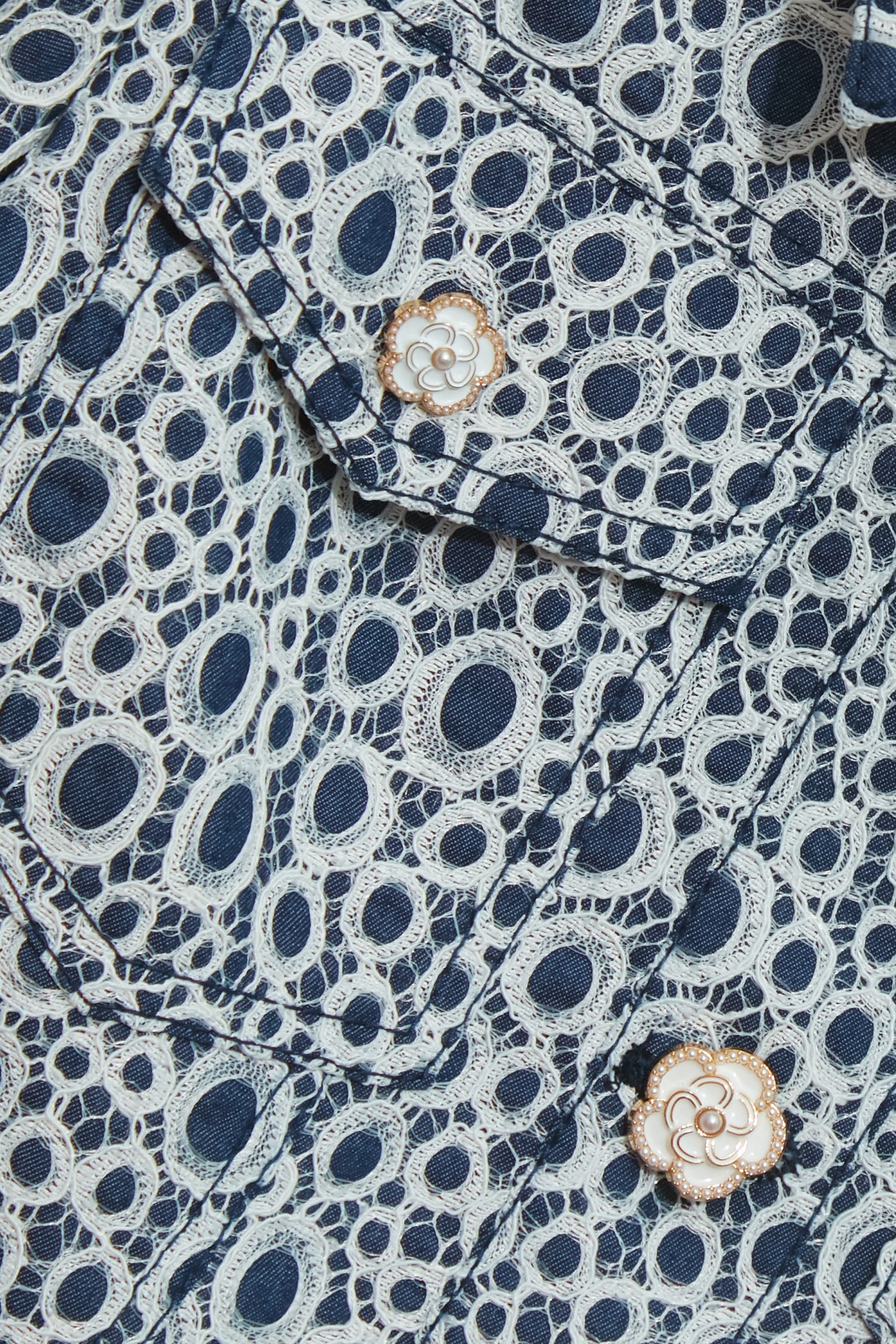 Hollow Out Embroidery Lace Short Sleeve JacketHollow Out Embroidery Lace Short Sleeve Jacket,Jackets,Office Looks,Outerwear,Season (SS) Look,co-ord sets,Denim,pearl,Lace