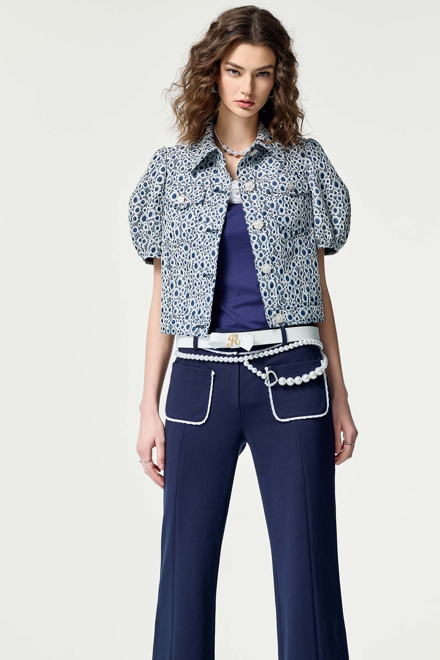 Hollow Out Embroidery Lace Short Sleeve JacketHollow Out Embroidery Lace Short Sleeve Jacket,Jackets,Office Looks,Outerwear,Season (SS) Look,co-ord sets,Denim,pearl,Lace