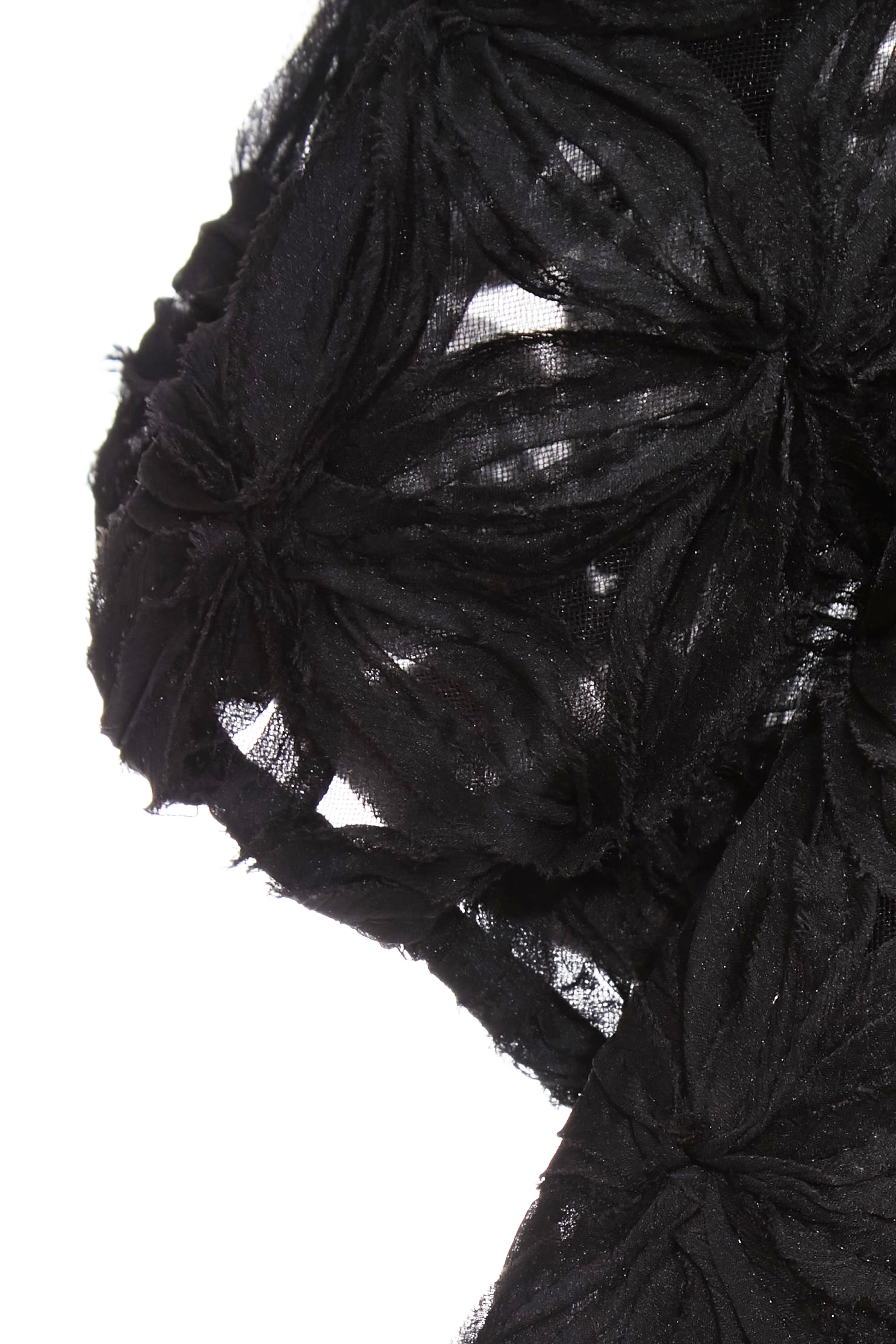 Short Sleeve 3-D Floral Detail OuterwearShort Sleeve 3-D Floral Detail Outerwear,Jackets,Outerwear,Season (SS) Look,Black outerwear