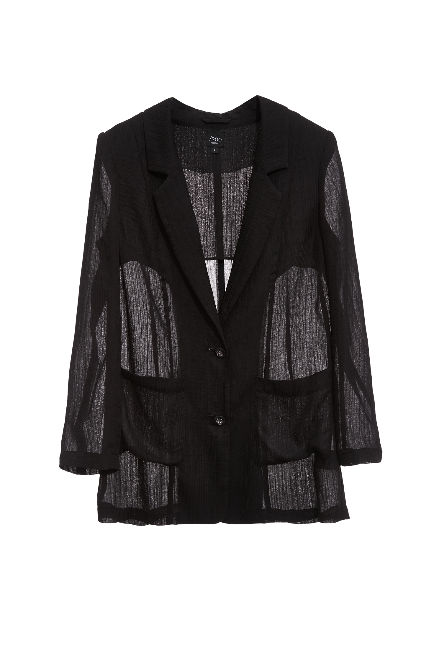 Mid Length Patch Pocket BlazerMid Length Patch Pocket Blazer,Jackets,Outerwear,Season (SS) Look,Chiffon,Black outerwear