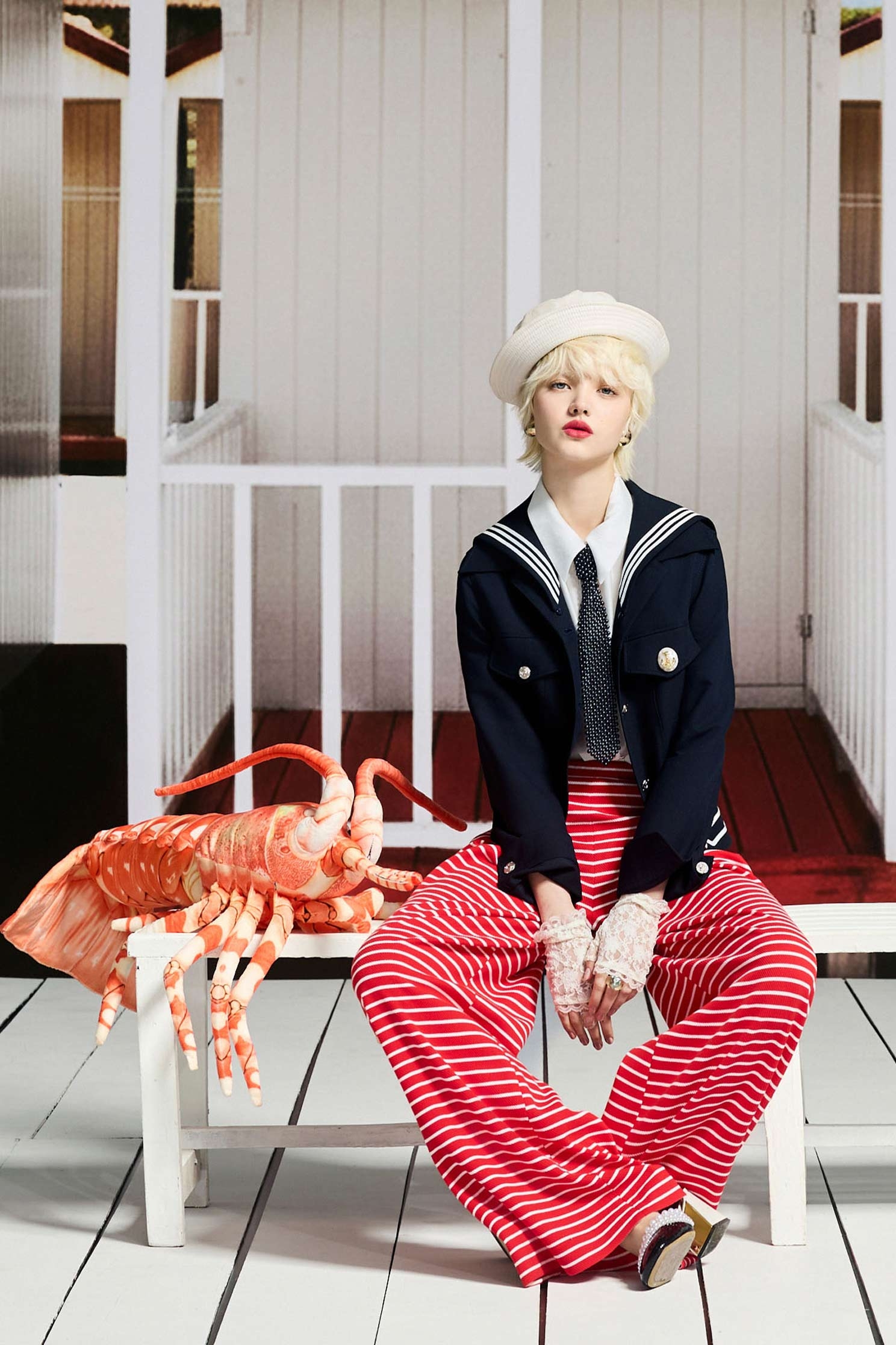 Sailor Collar Navy JacketSailor Collar Navy Jacket,Jackets,Outerwear,Season (SS) Look
