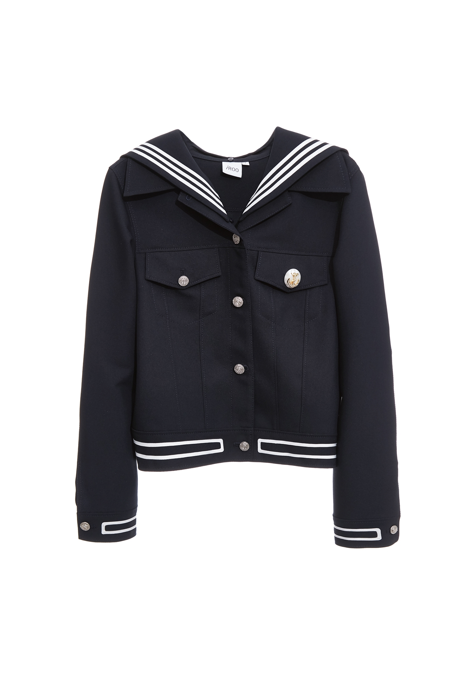 Sailor Collar Navy JacketSailor Collar Navy Jacket,Jackets,Outerwear,Season (SS) Look