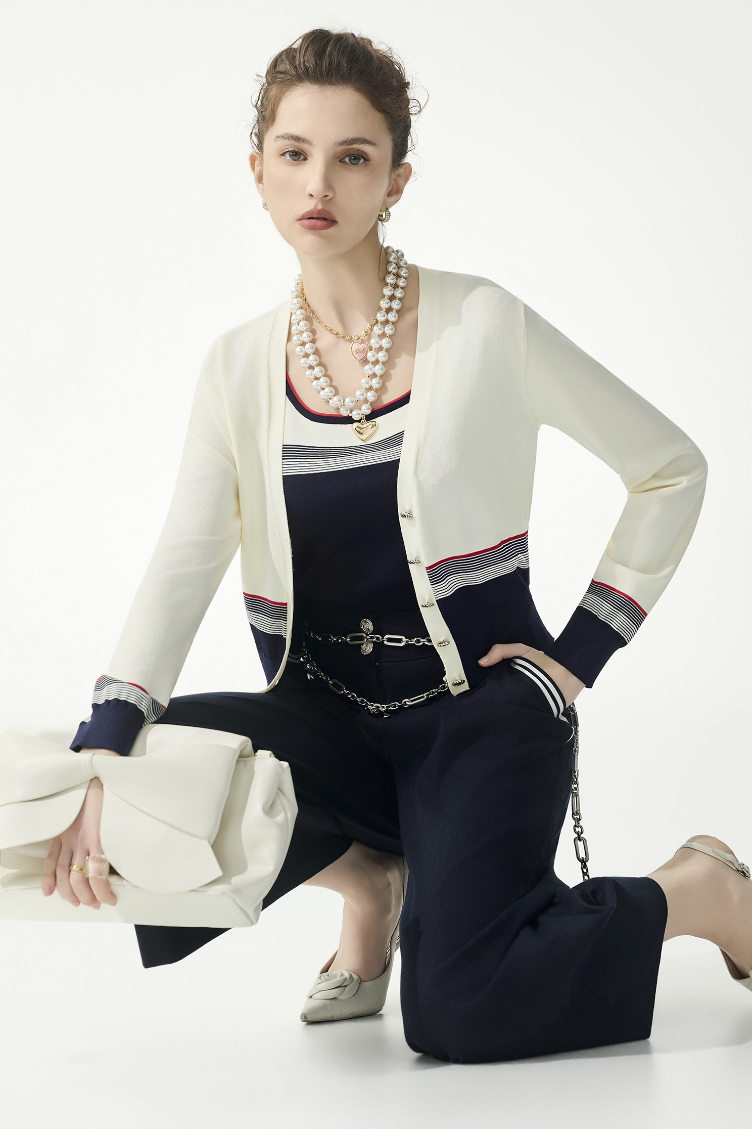 Colour Block Knit CardiganColour Block Knit Cardigan,Jackets,Outerwear,Season (SS) Look,Knitted,Knitted coats