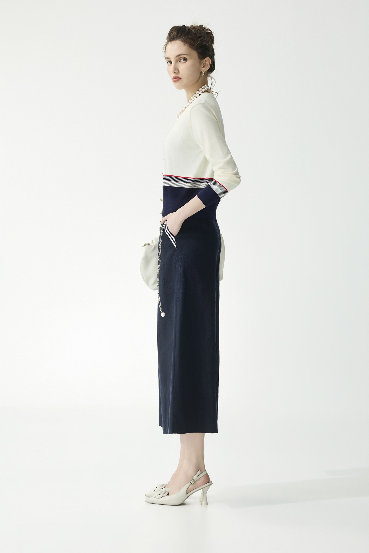 Colour Block Knit CardiganColour Block Knit Cardigan,Jackets,Outerwear,Season (SS) Look,Knitted,Knitted coats
