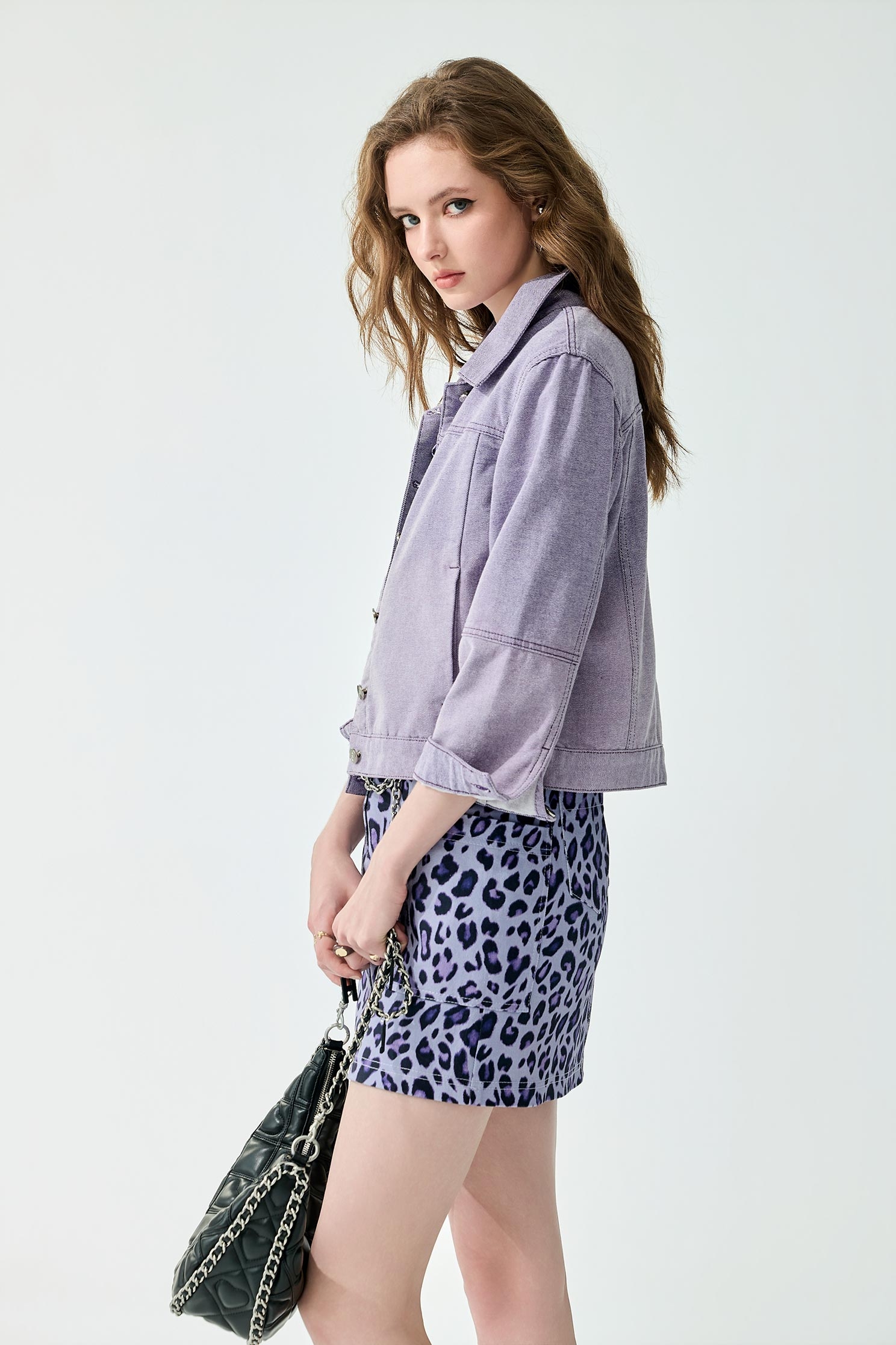 Back Graphic Embroidery Denim Purple JacketBack Graphic Embroidery Denim Purple Jacket,Jackets,Embroidered,Outerwear,Season (SS) Look,Denim,Denim Jackets