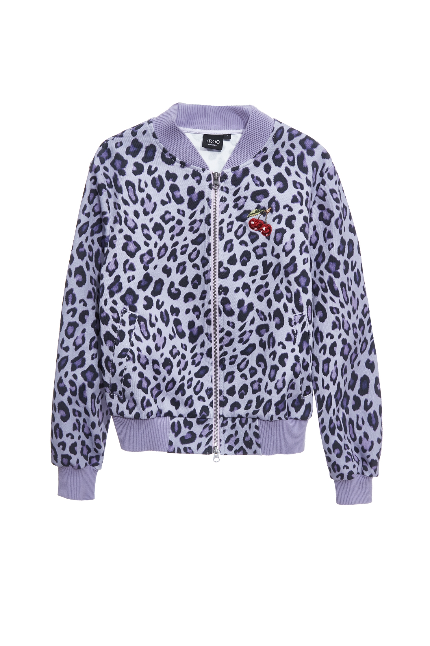Leopard Print Purple Varsity JacketLeopard Print Purple Varsity Jacket,Jackets,Embroidered,Outerwear,Season (SS) Look,Denim