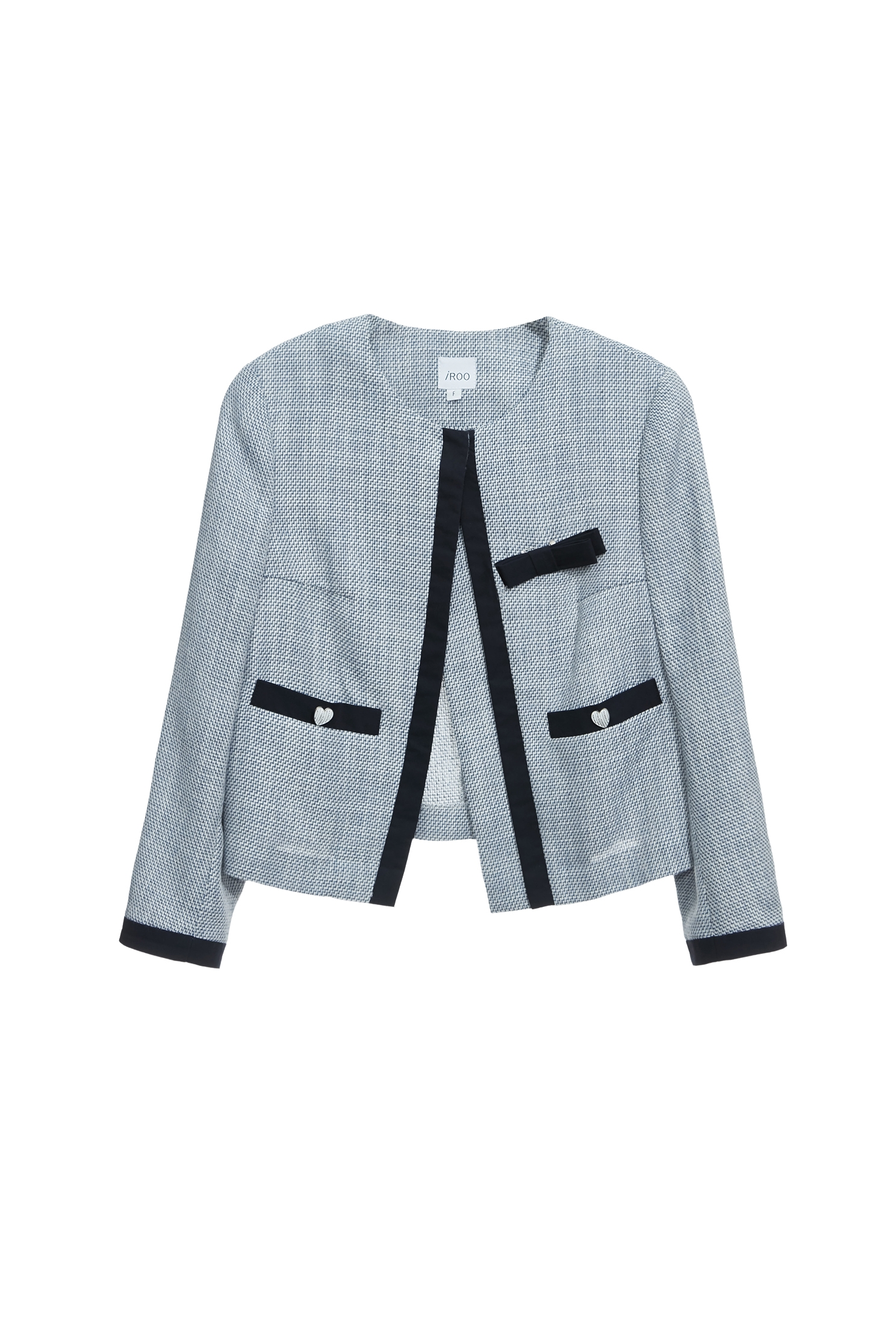 Contrast Bow Detail Crop JacketContrast Bow Detail Crop Jacket,Jackets,Outerwear,Season (SS) Look,bows,Urban Fashion