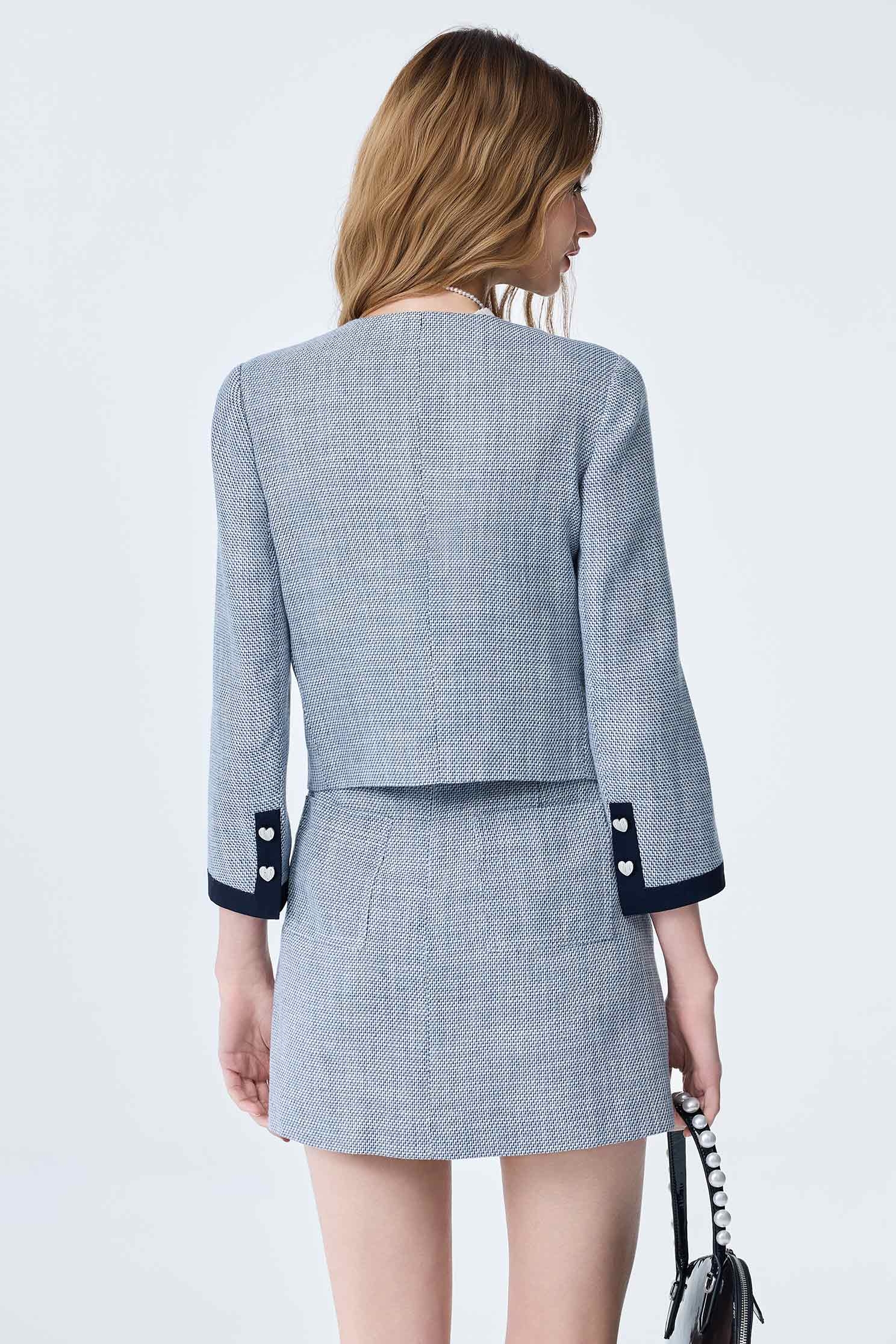 Contrast Bow Detail Crop JacketContrast Bow Detail Crop Jacket,Jackets,Outerwear,Season (SS) Look,bows,Urban Fashion