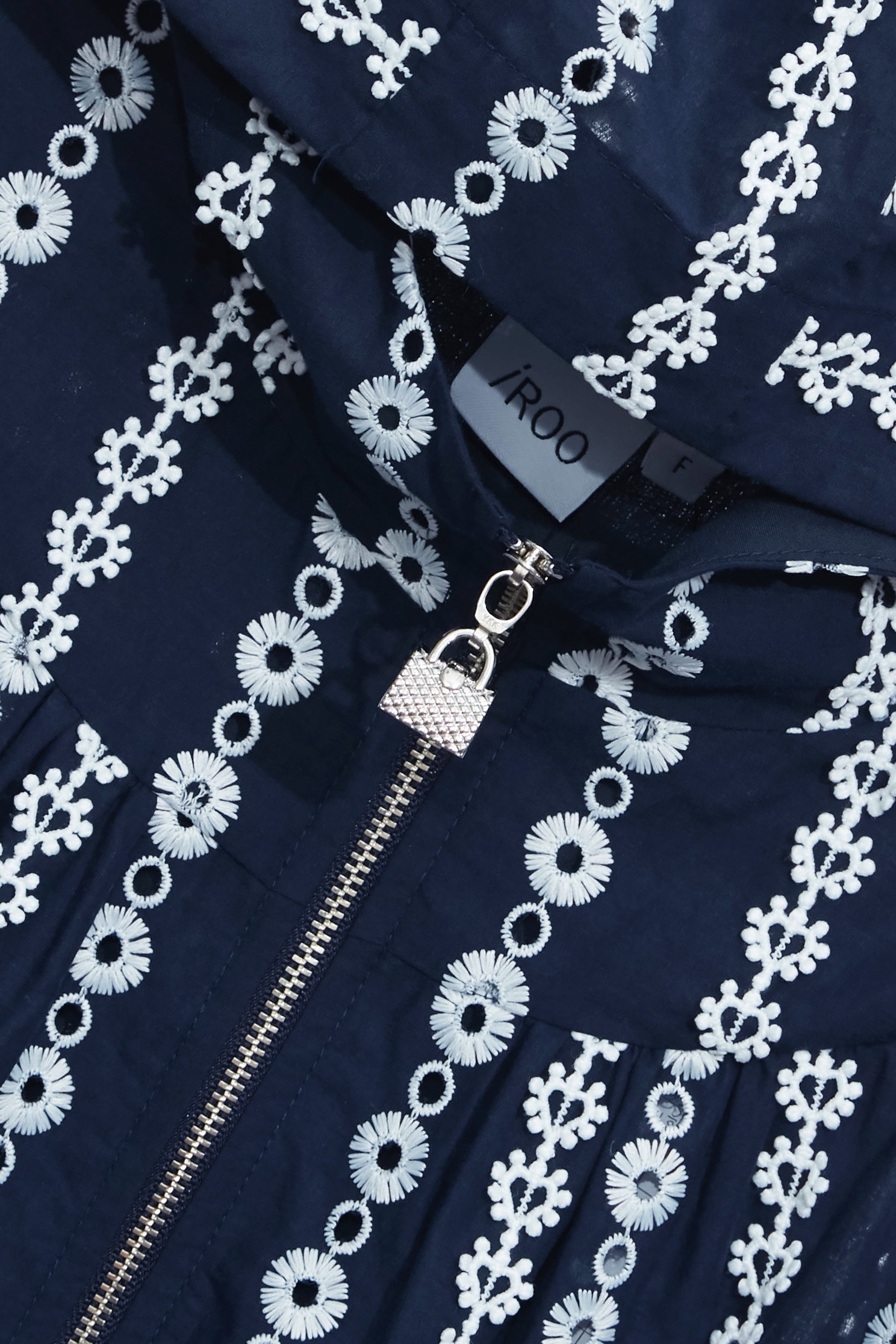 Navy Hoodie Jacket With Contrast Lace DetailNavy Hoodie Jacket With Contrast Lace Detail,Jackets,Embroidered,Outerwear,Season (SS) Look,Lace,Hoodie jackets,Urban Fashion