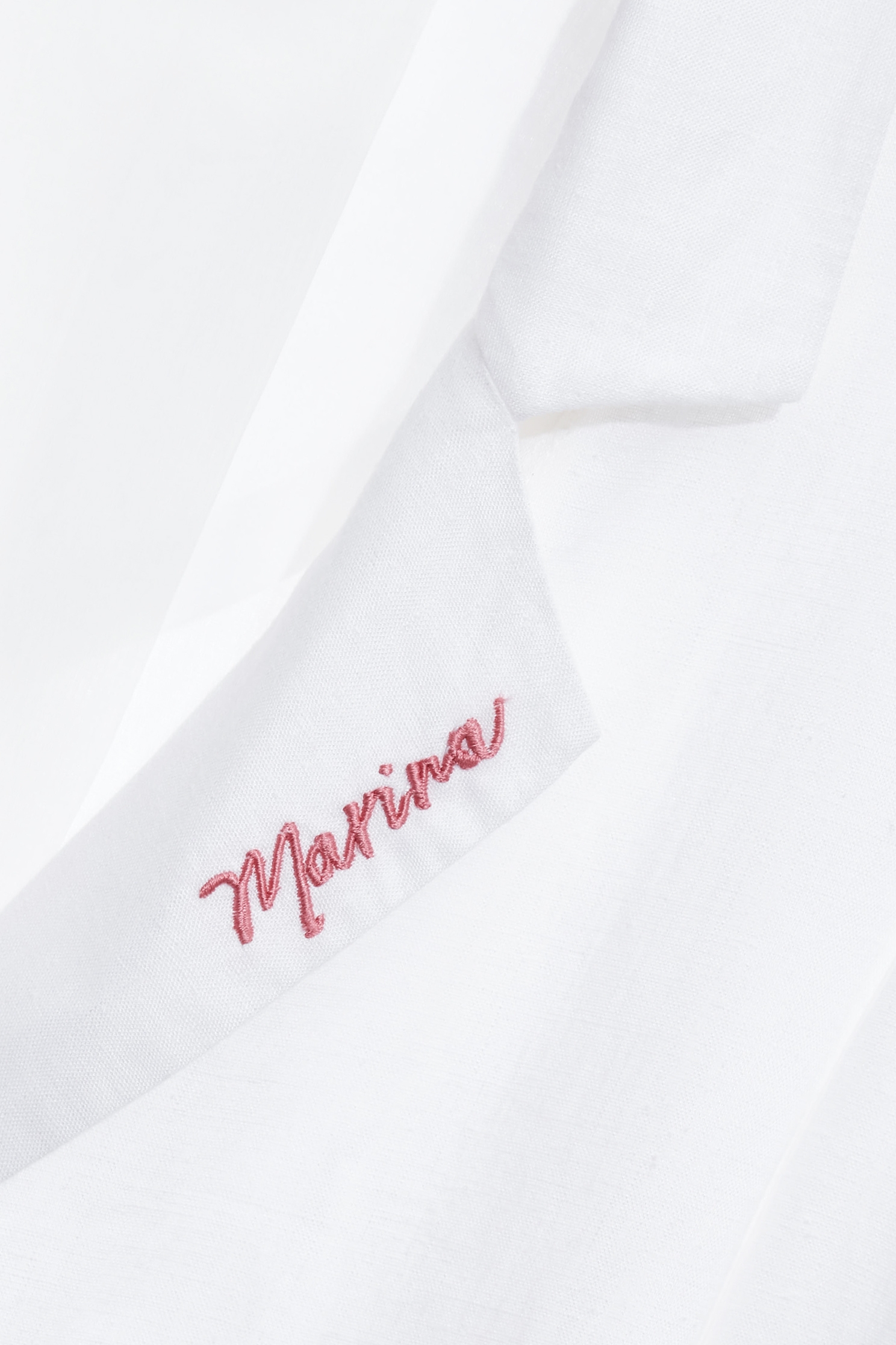 Embroidery Slogan Linen Blazer,Jackets,Embroidered,Outerwear,Season (SS) Look,White outerwear,Chiffon