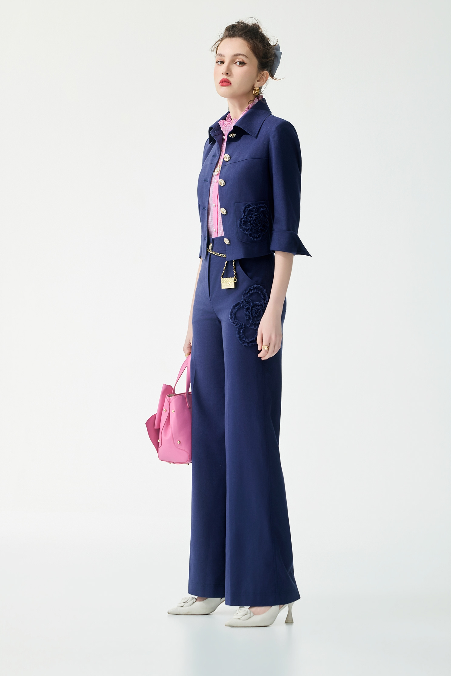 3-D Floral Pocket Detail Jacket3-D Floral Pocket Detail Jacket,Jackets,Outerwear,Season (SS) Look