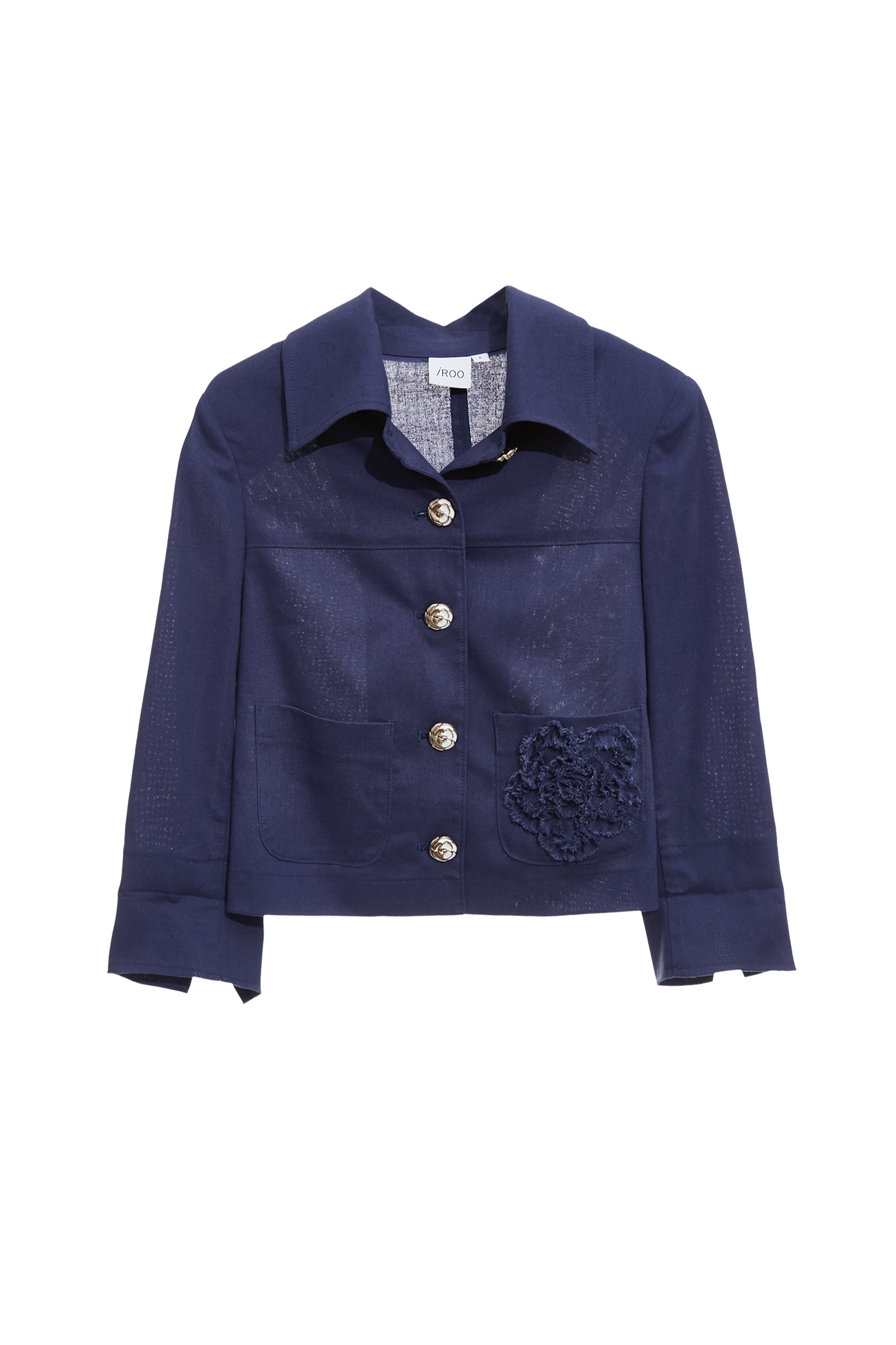 3-D Floral Pocket Detail Jacket3-D Floral Pocket Detail Jacket,Jackets,Outerwear,Season (SS) Look