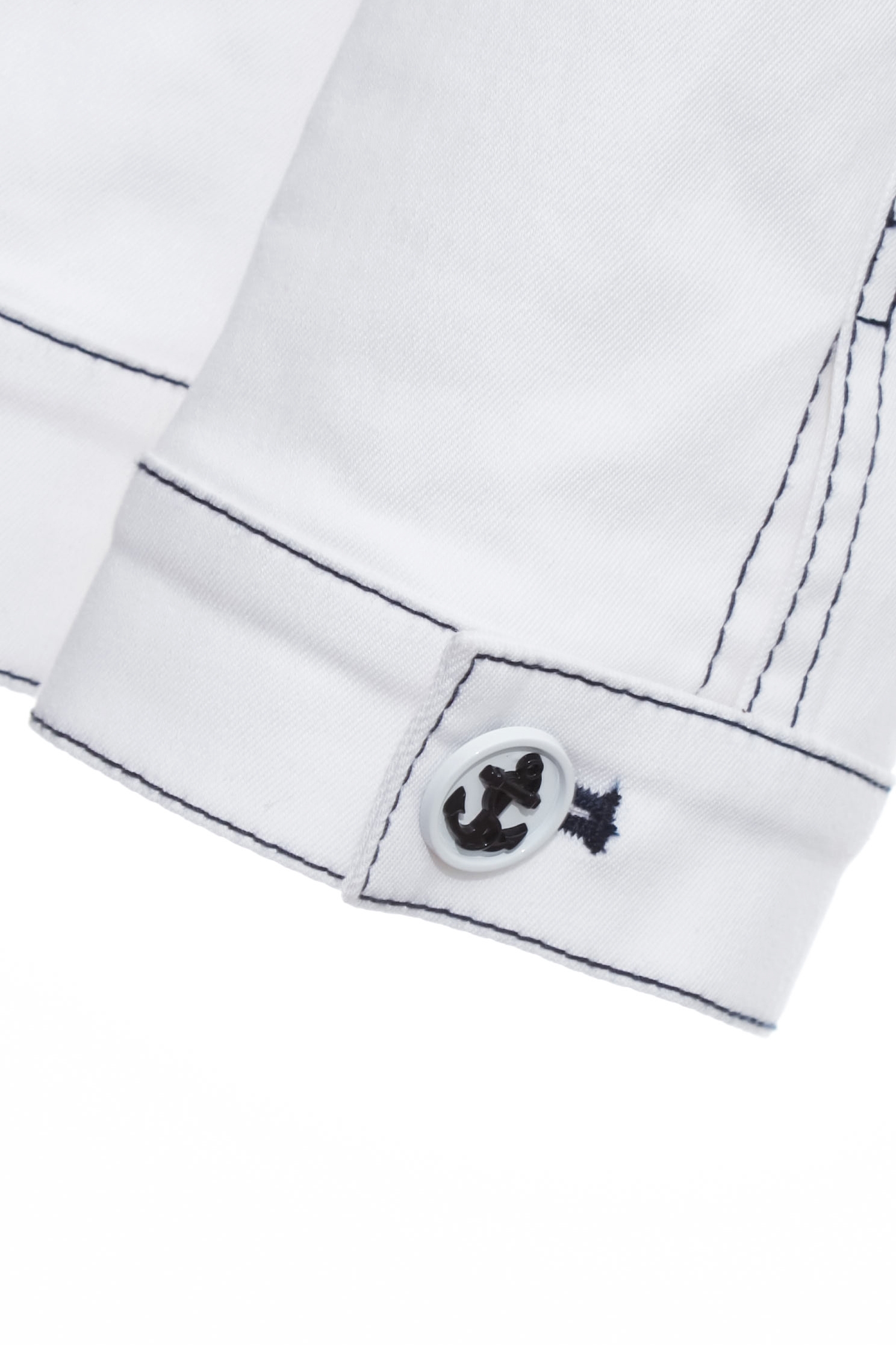 Contrast Stitch Detail White Denim JacketContrast Stitch Detail White Denim Jacket,Jackets,Embroidered,Outerwear,Season (SS) Look,White outerwear,Urban Fashion