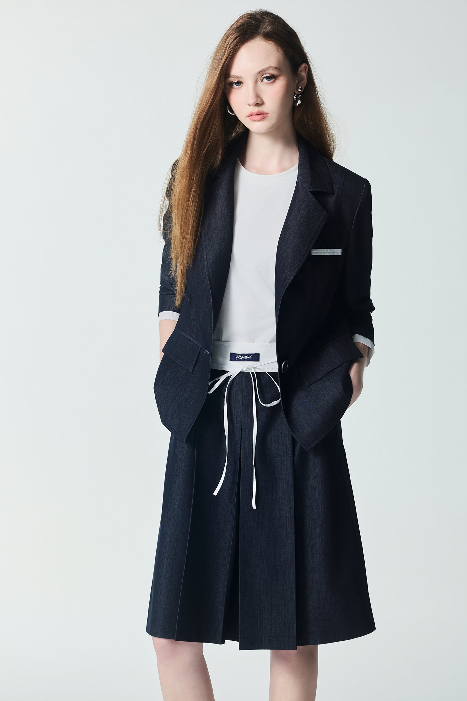 Minimalist Navy BlazerMinimalist Navy Blazer,Jackets,Outerwear,Season (SS) Look