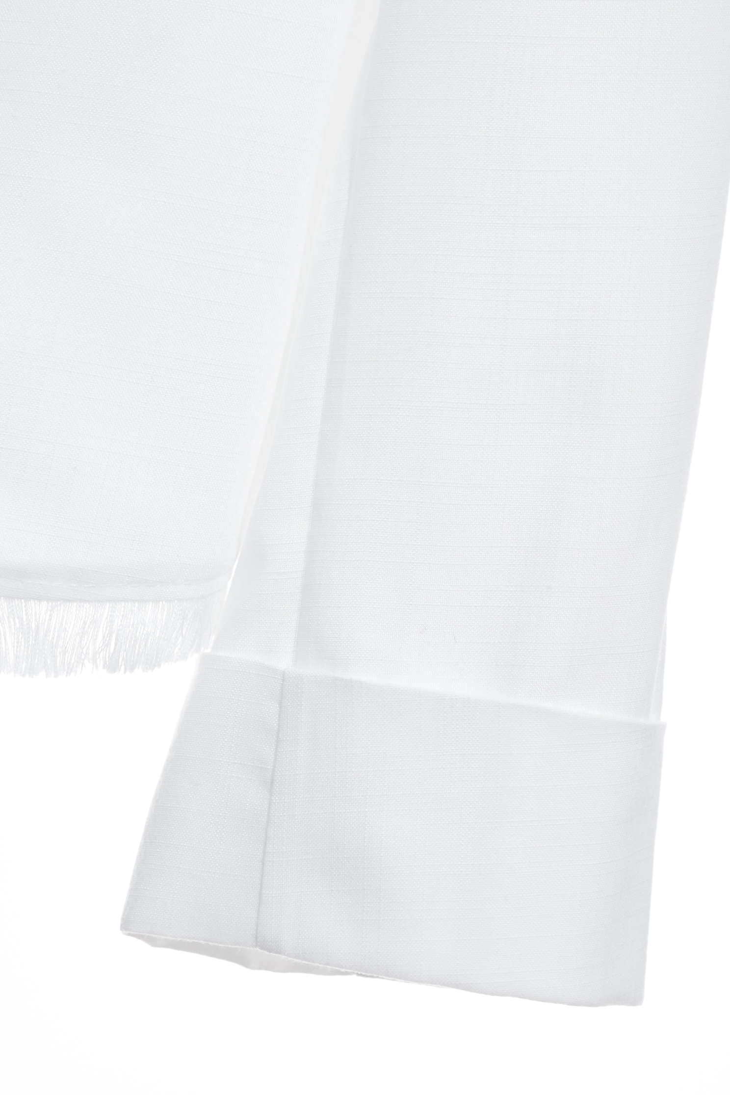 Fringe Trim Detail Linen JacketFringe Trim Detail Linen Jacket,Jackets,Outerwear,Season (SS) Look,White outerwear