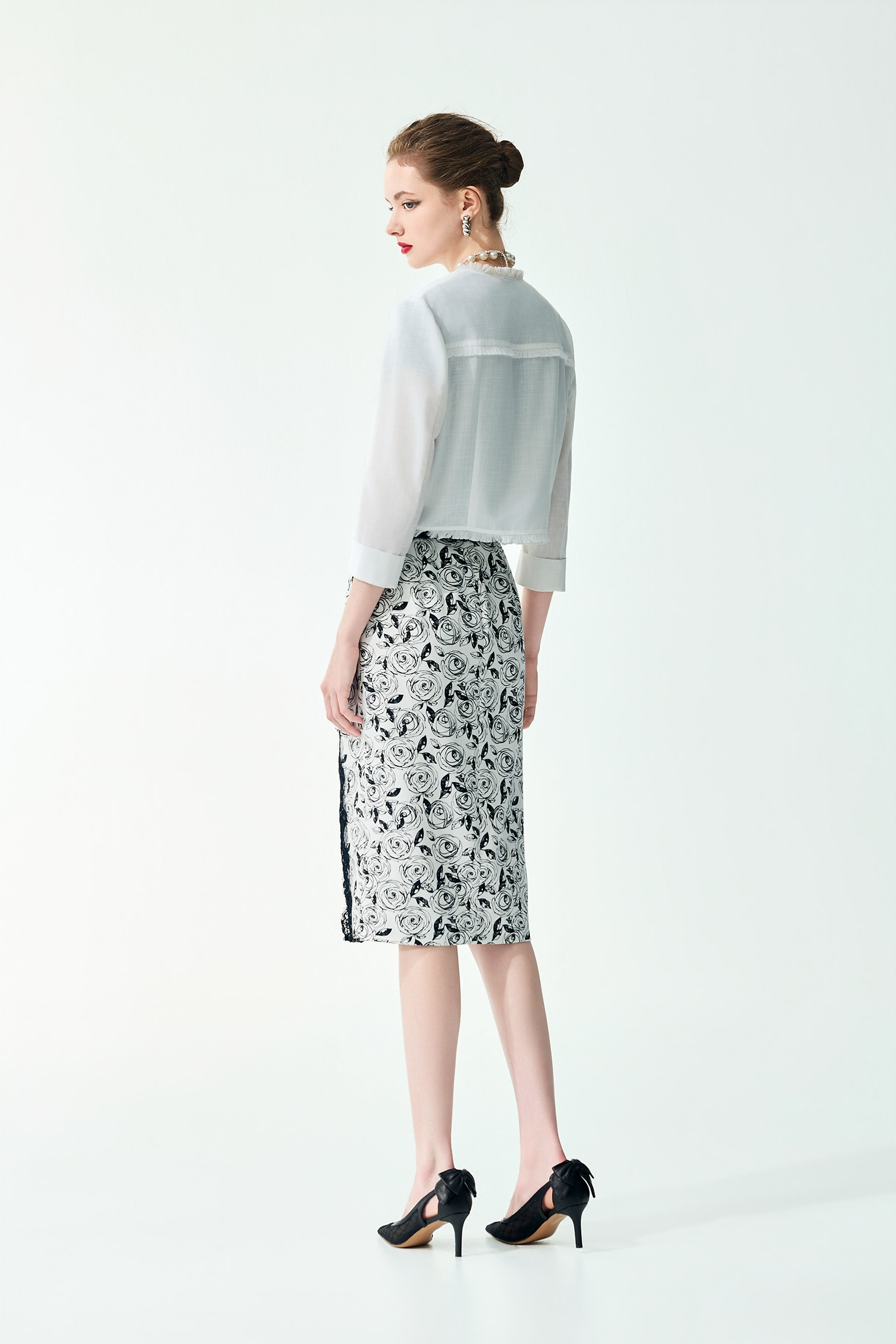 Fringe Trim Detail Linen JacketFringe Trim Detail Linen Jacket,Jackets,Outerwear,Season (SS) Look,White outerwear