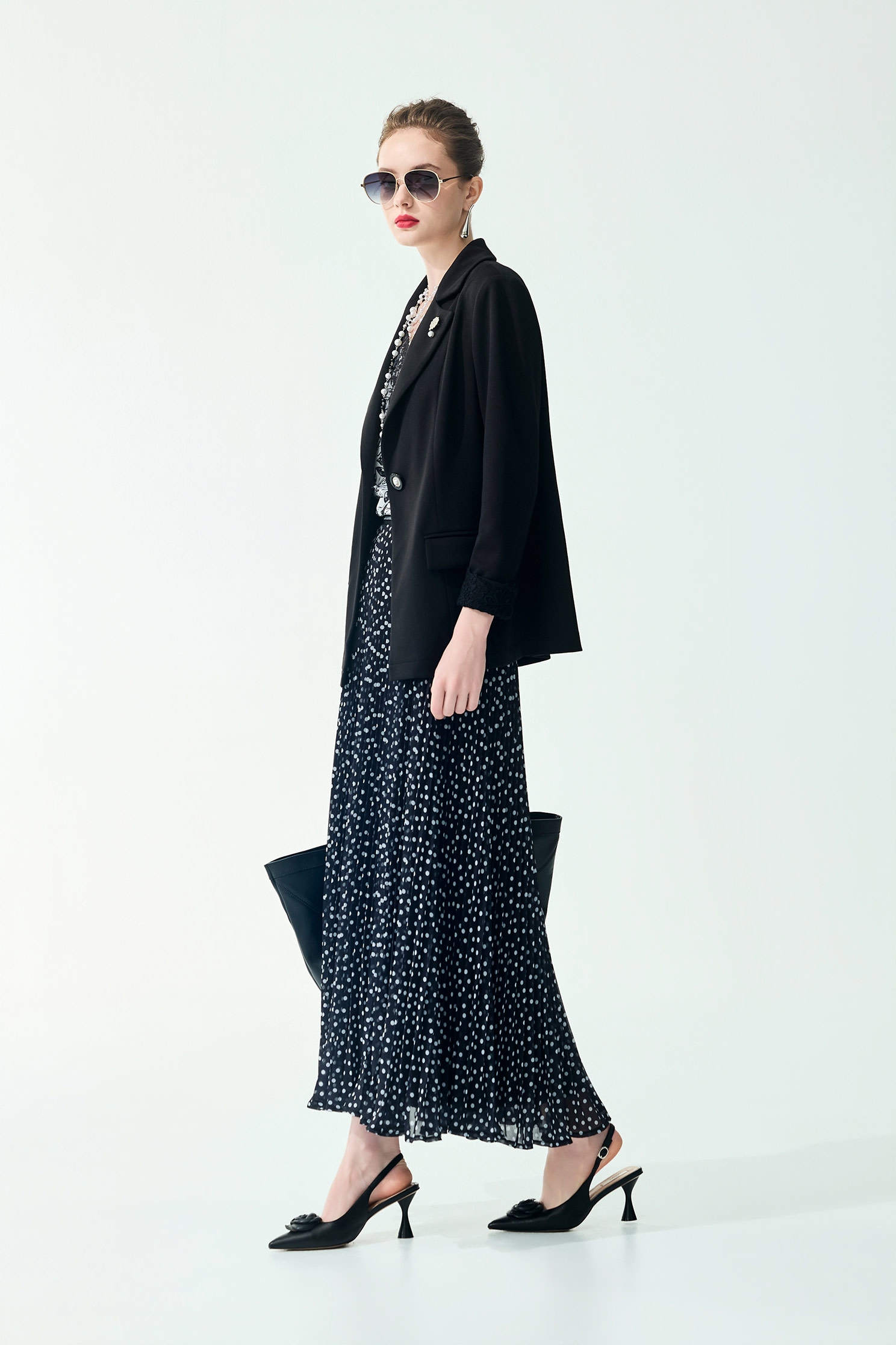 Sleeve Cuff Lace Detail BlazerSleeve Cuff Lace Detail Blazer,Jackets,Outerwear,Season (SS) Look,pearl,Black outerwear