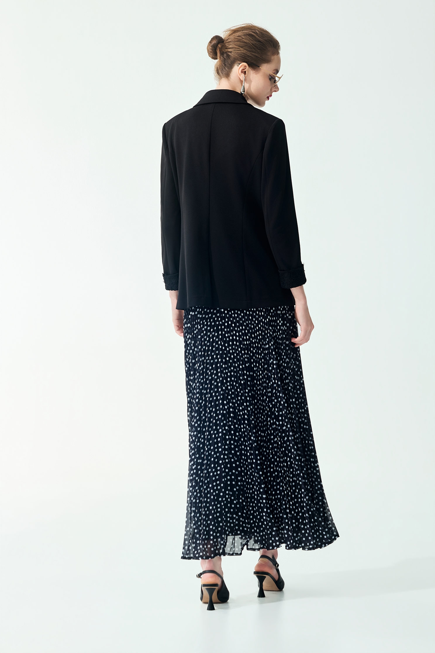 Sleeve Cuff Lace Detail BlazerSleeve Cuff Lace Detail Blazer,Jackets,Outerwear,Season (SS) Look,pearl,Black outerwear