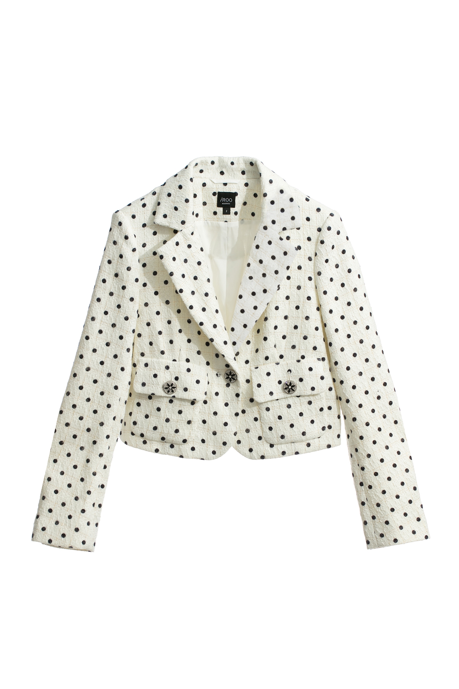 Retro Polka Dot Crop BlazerRetro Polka Dot Crop Blazer,Jackets,dotcollection,Season (AW) Look