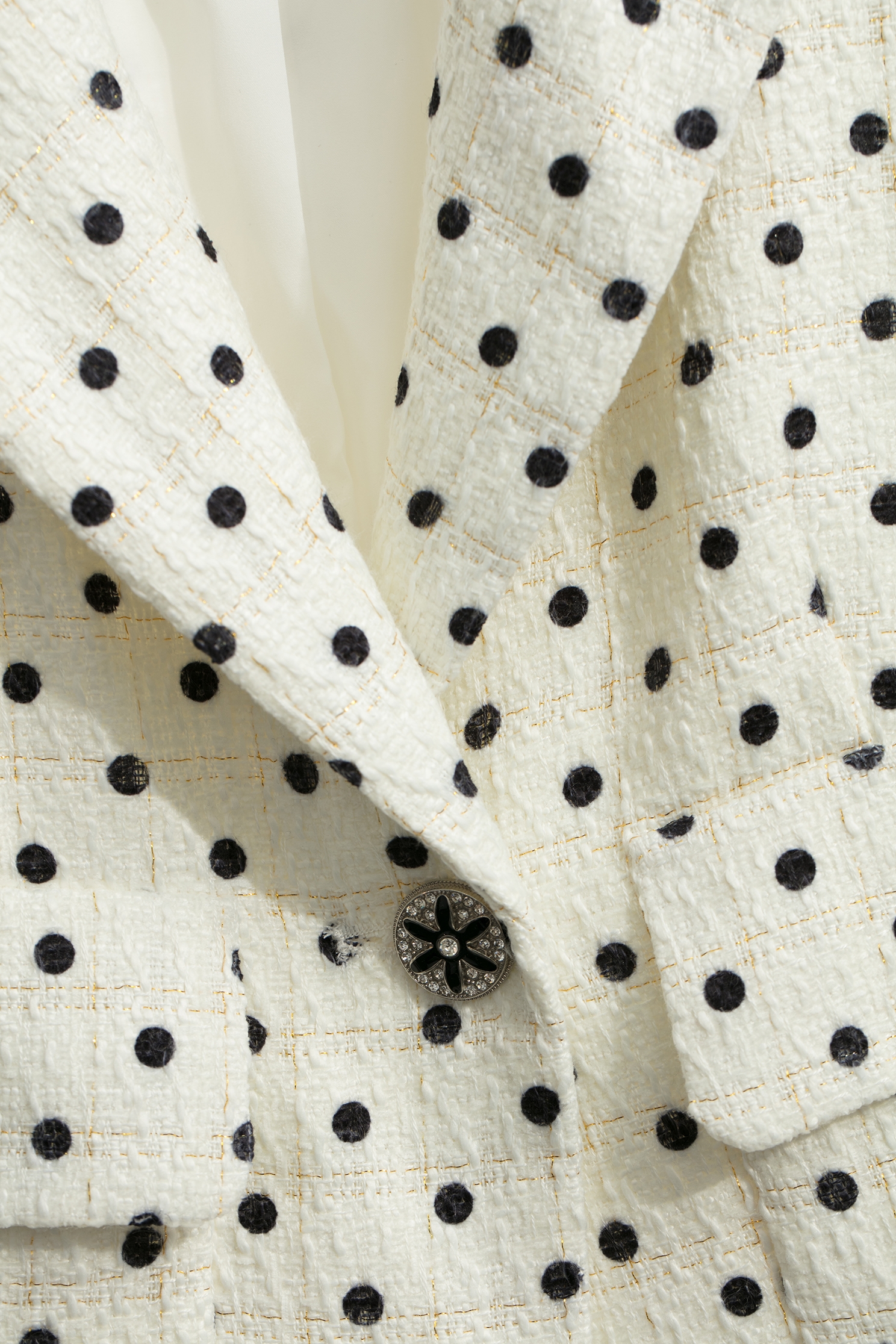 Retro Polka Dot Crop BlazerRetro Polka Dot Crop Blazer,Jackets,dotcollection,Season (AW) Look