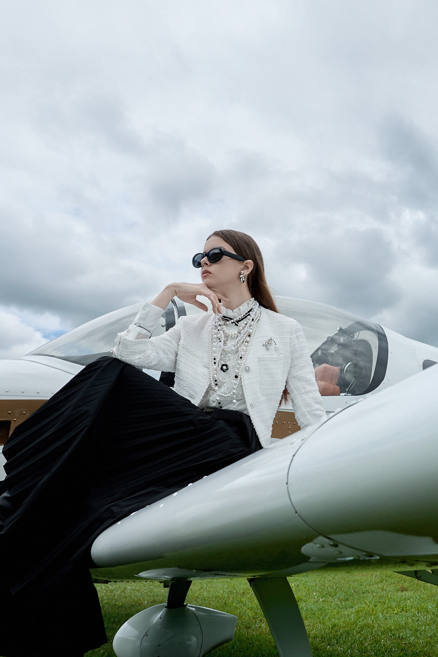 White Tweed Crop JacketWhite Tweed Crop Jacket,Jackets,Outerwear,pearl,White outerwear,Season (AW) Look