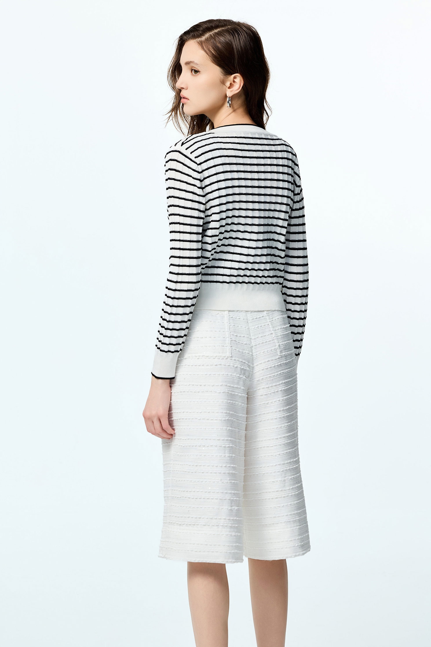 Stripe Printed Knit CardiganStripe Printed Knit Cardigan,Jackets,Outerwear,Season (AW) Look,Knitted,Knitted coats