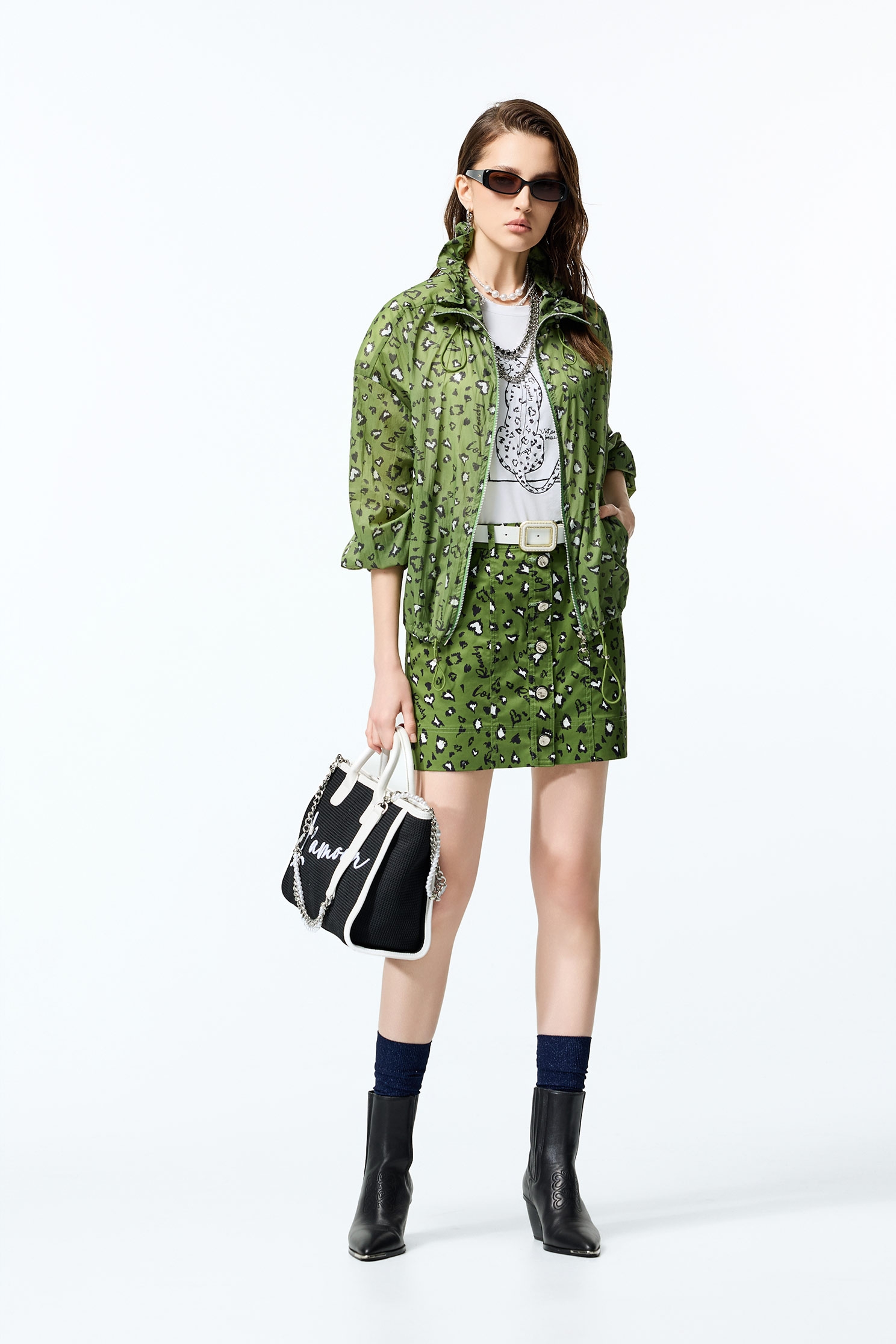 Leopard Print Green JacketLeopard Print Green Jacket,Jackets,Outerwear,co-ord sets,Season (AW) Look,Trench coats