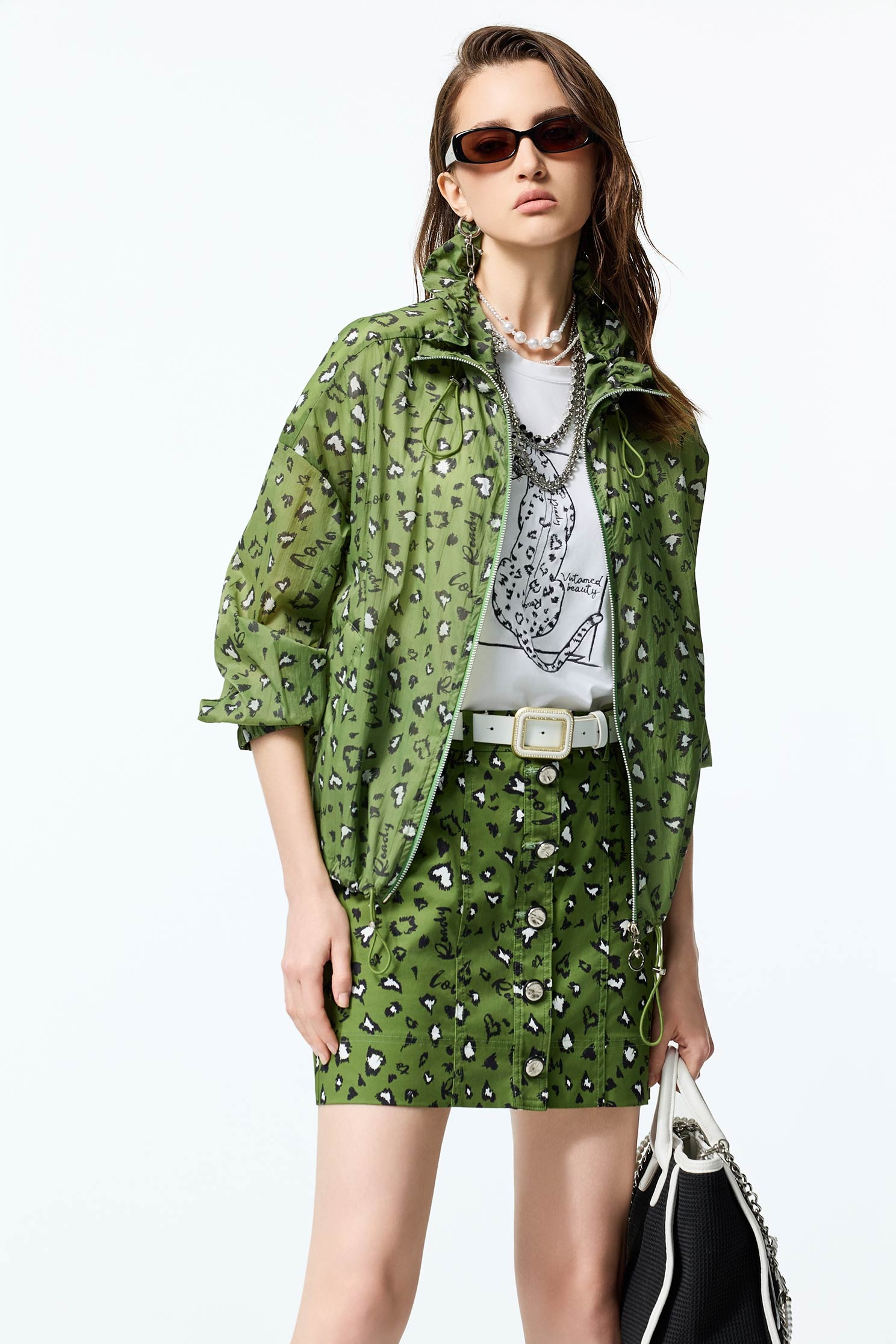 Leopard Print Green JacketLeopard Print Green Jacket,Jackets,Outerwear,co-ord sets,Season (AW) Look,Trench coats