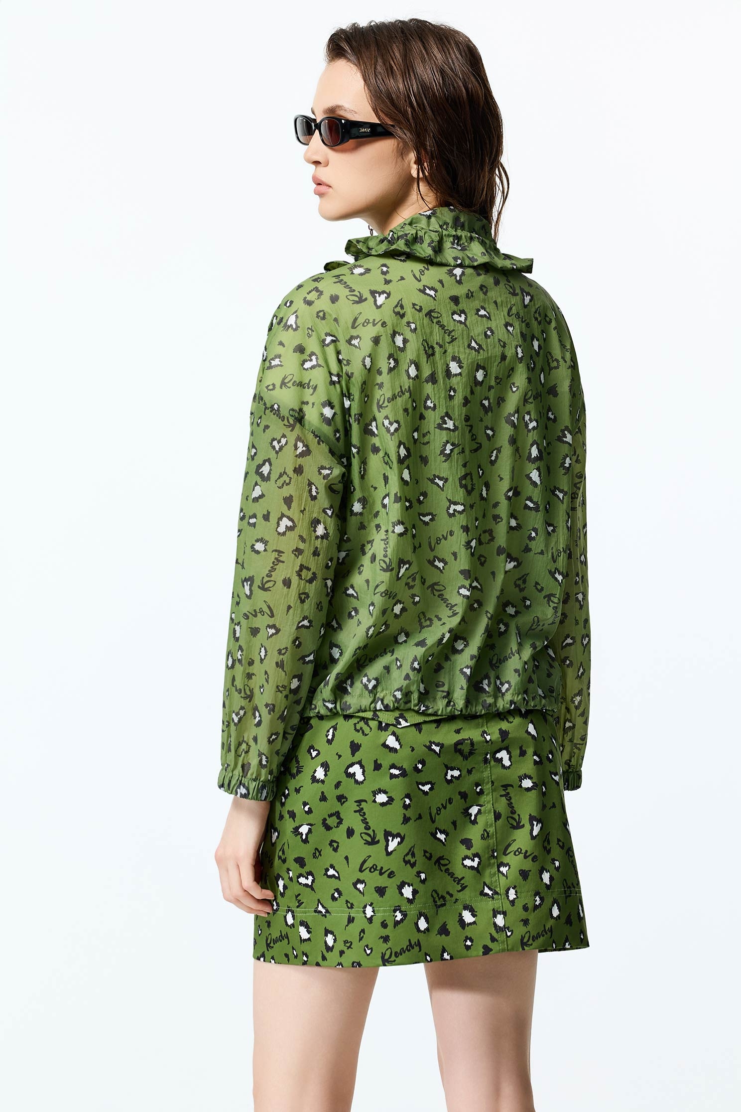 Leopard Print Green JacketLeopard Print Green Jacket,Jackets,Outerwear,co-ord sets,Season (AW) Look,Trench coats