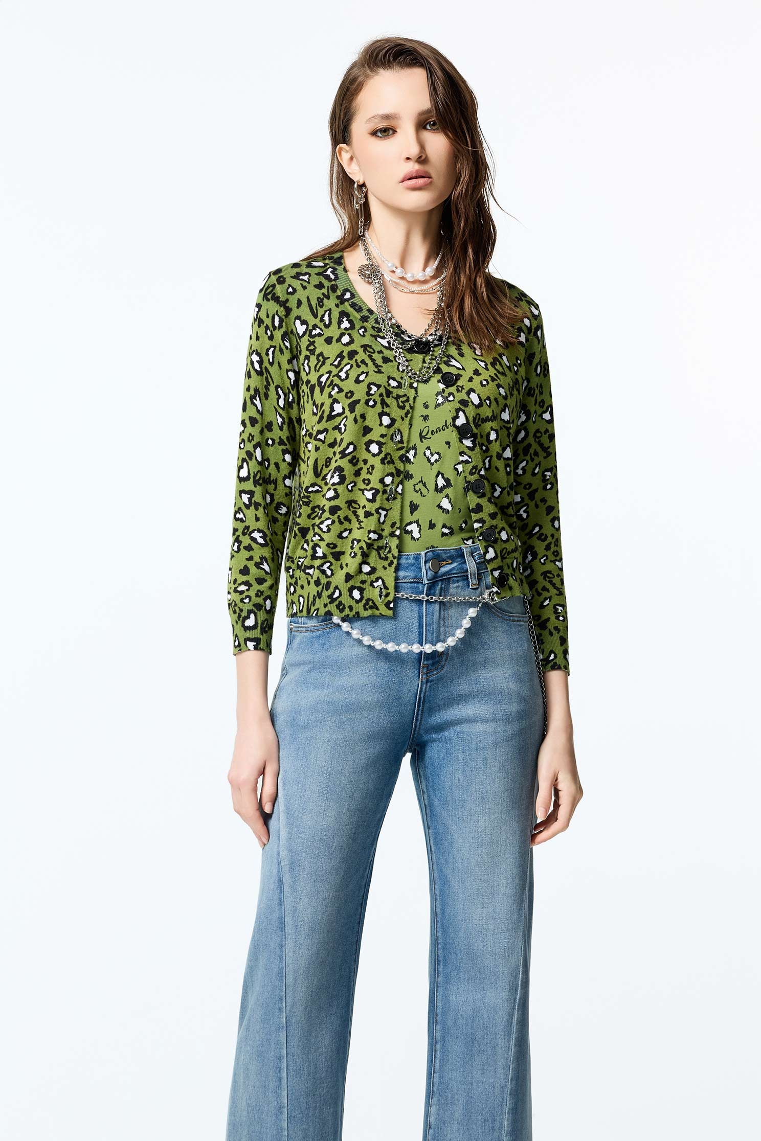 Leopard Print Knit CardiganLeopard Print Knit Cardigan,Outerwear,co-ord sets,Season (AW) Look,Knitted,Knitted coats