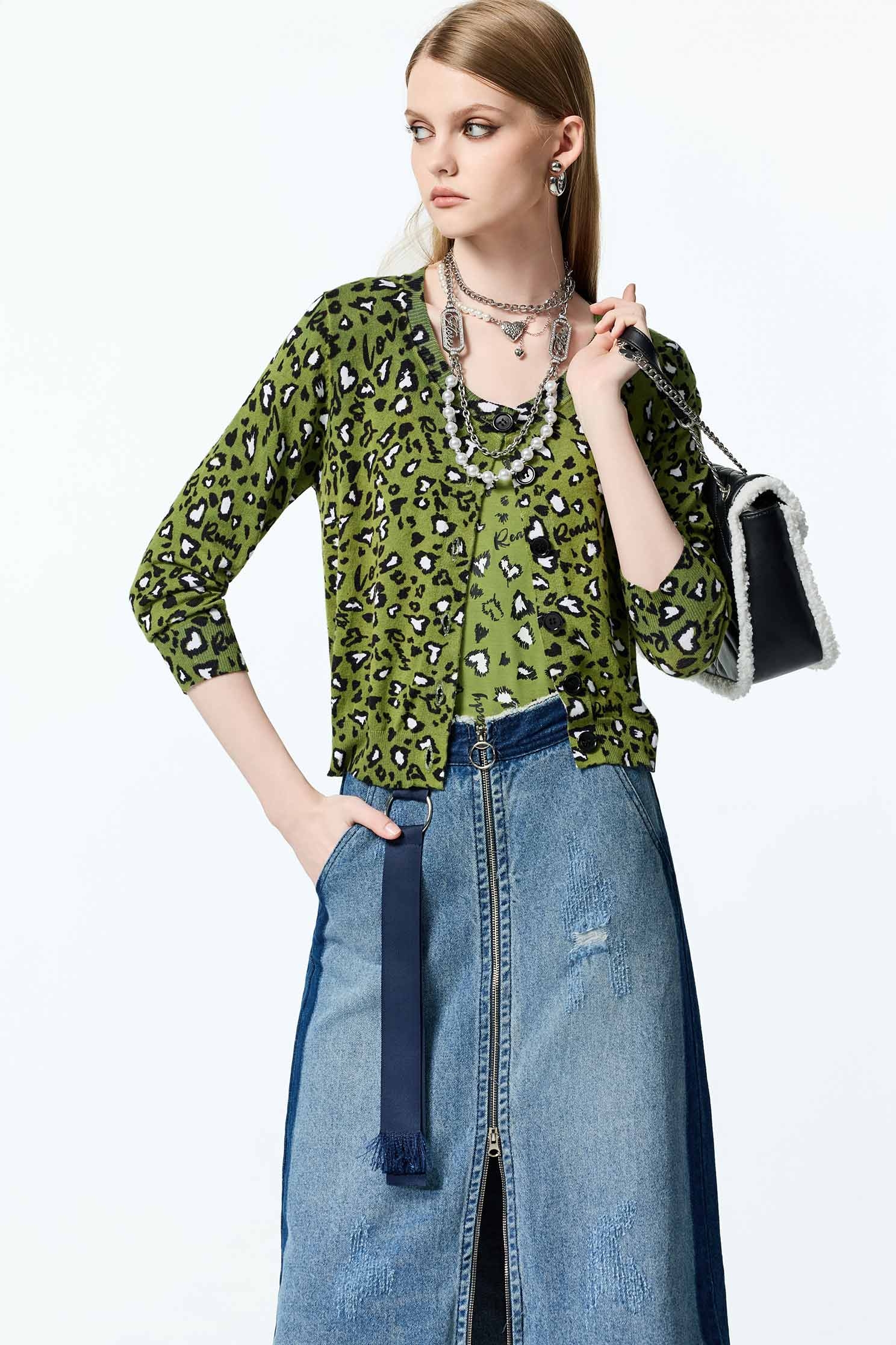 Leopard Print Knit CardiganLeopard Print Knit Cardigan,Outerwear,co-ord sets,Season (AW) Look,Knitted,Knitted coats