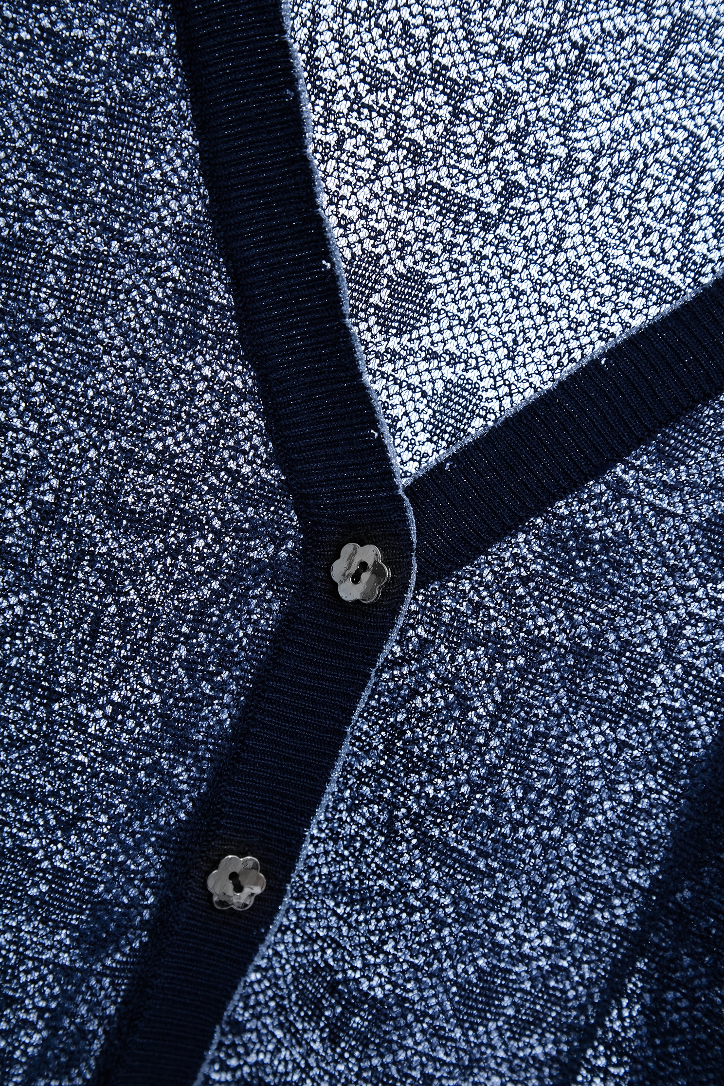 V-neck Navy Cardigan,Jackets,Outerwear,Season (SS) Look,Knitted,Knitted coats