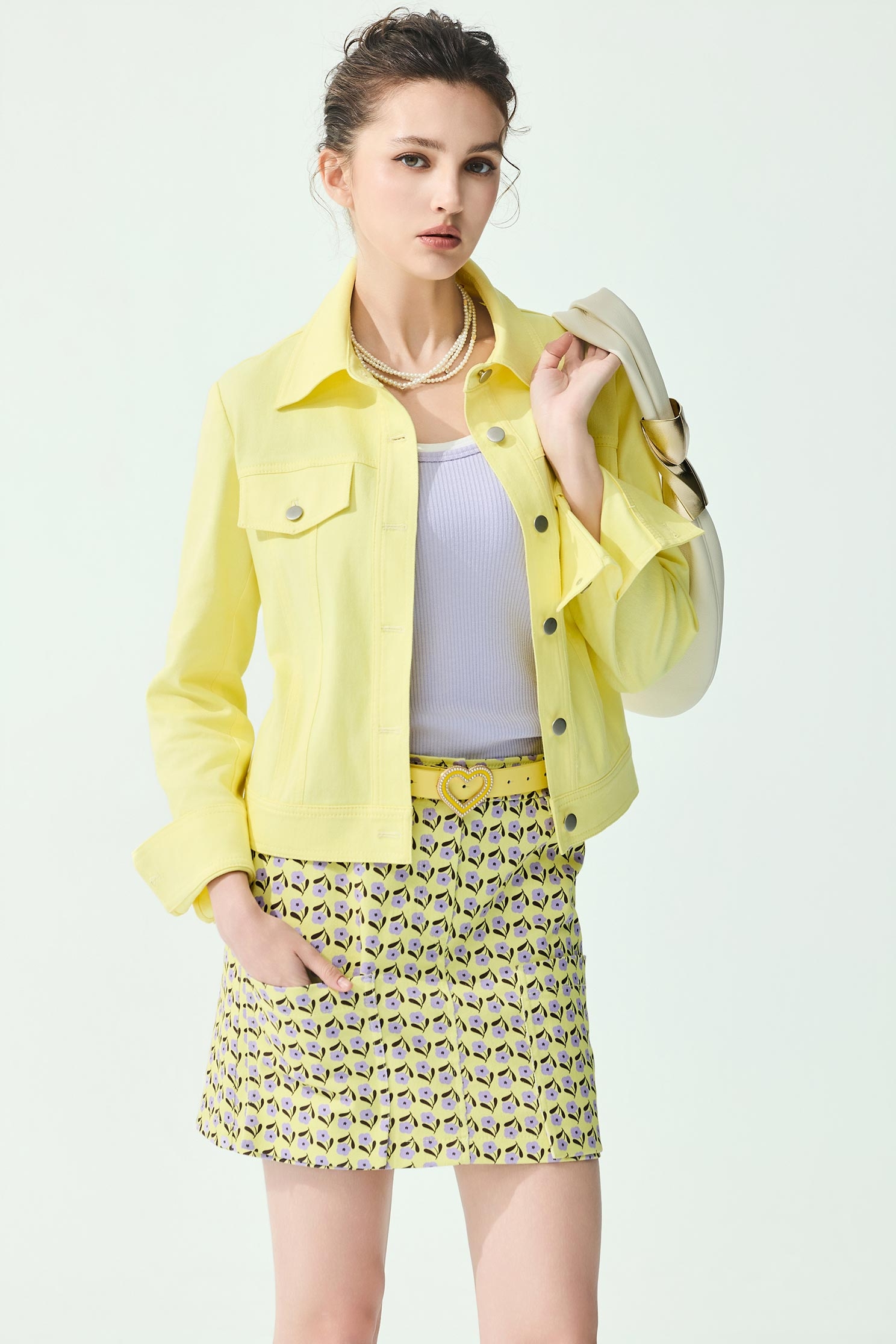 Yellow Denim JacketYellow Denim Jacket,Jackets,Outerwear,Season (SS) Look,Denim,Denim Jackets