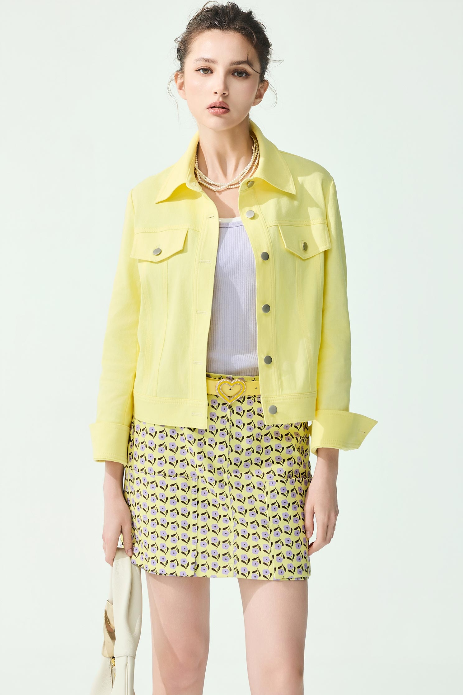 Yellow Denim JacketYellow Denim Jacket,Jackets,Outerwear,Season (SS) Look,Denim,Denim Jackets