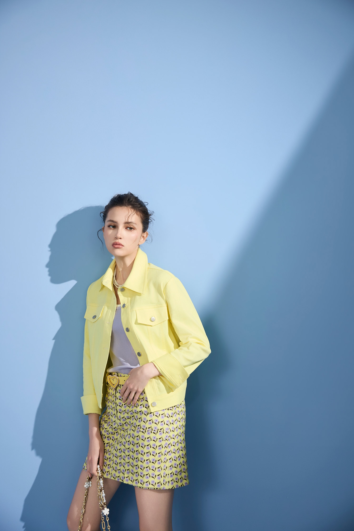 Yellow Denim JacketYellow Denim Jacket,Jackets,Outerwear,Season (SS) Look,Denim,Denim Jackets