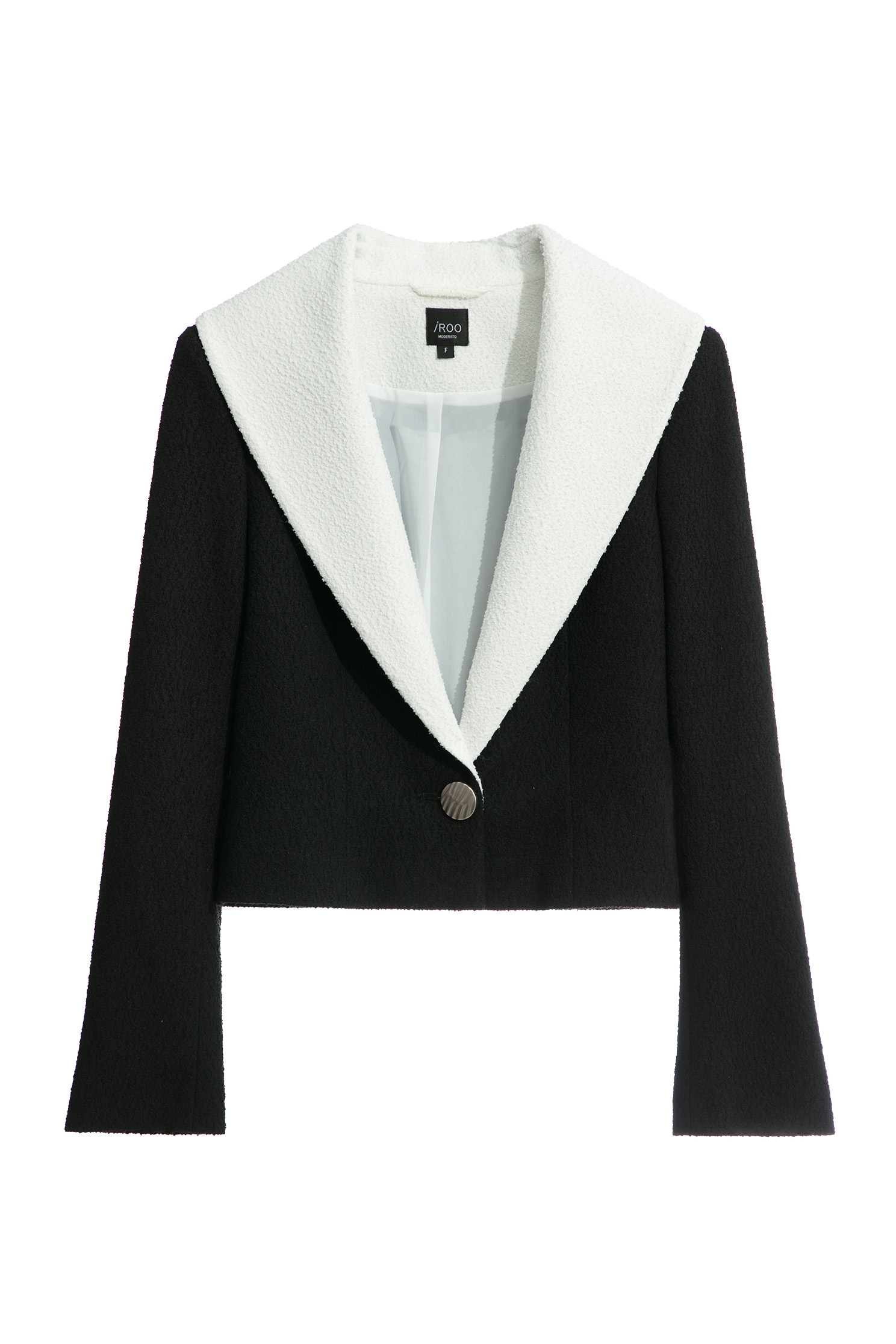 Crop Blazer With Contrast Wide CollarCrop Blazer With Contrast Wide Collar,Jackets,Season (SS) Look
