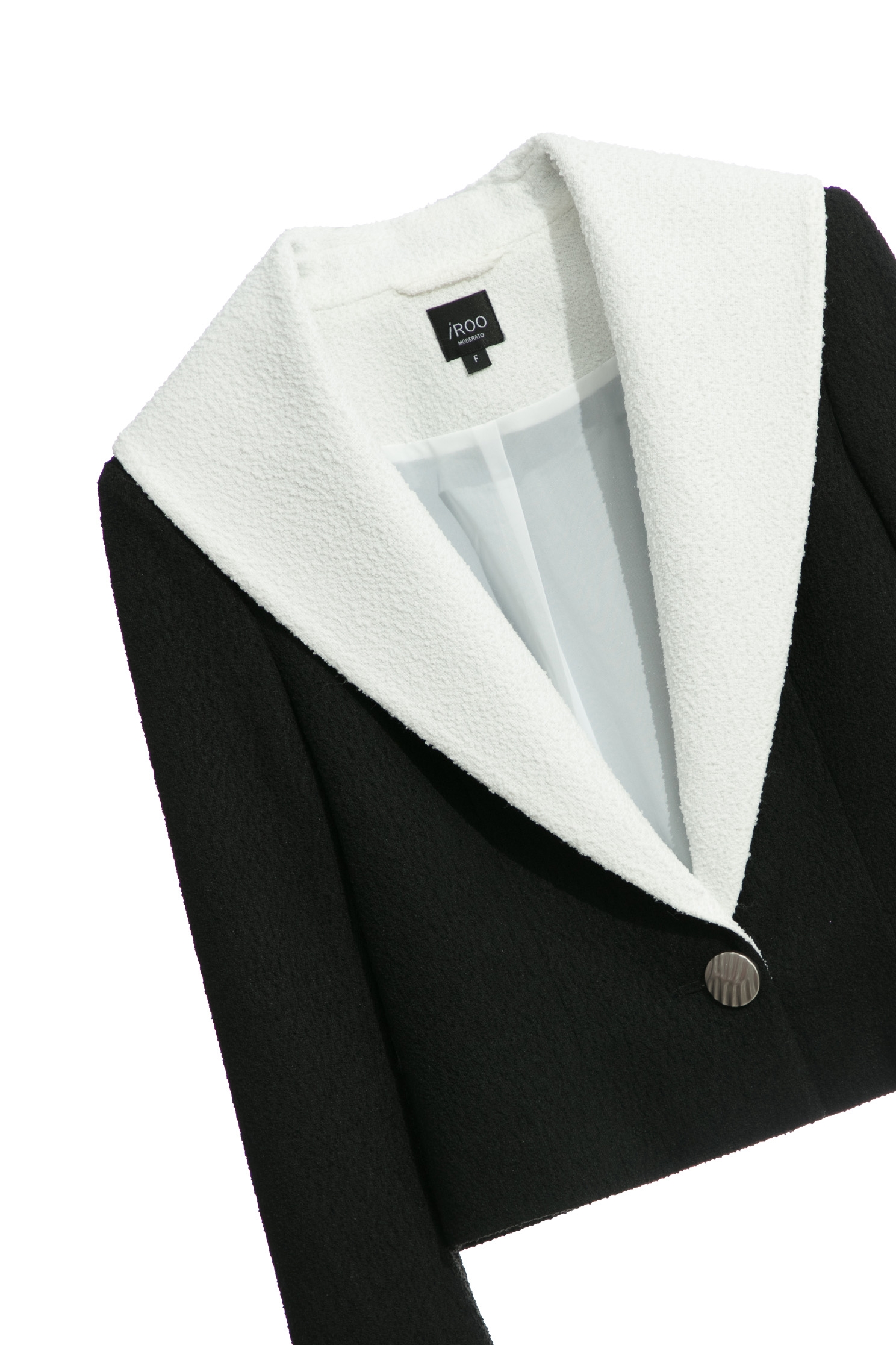 Crop Blazer With Contrast Wide CollarCrop Blazer With Contrast Wide Collar,Jackets,Season (SS) Look