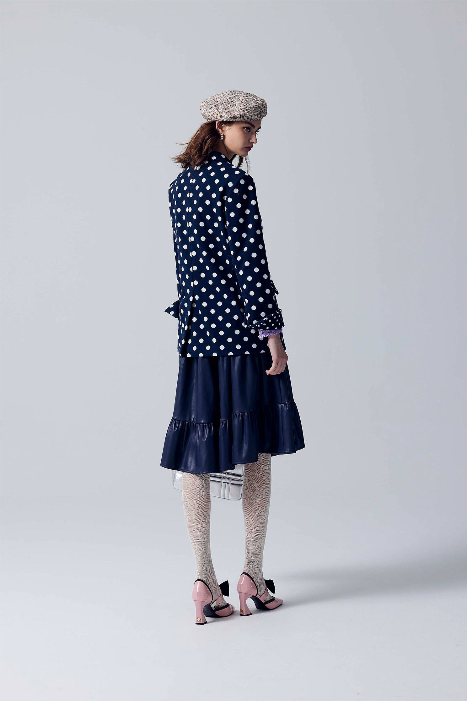 Polka Dot Mid Length BlazerPolka Dot Mid Length Blazer,Jackets,Outerwear,Season (SS) Look