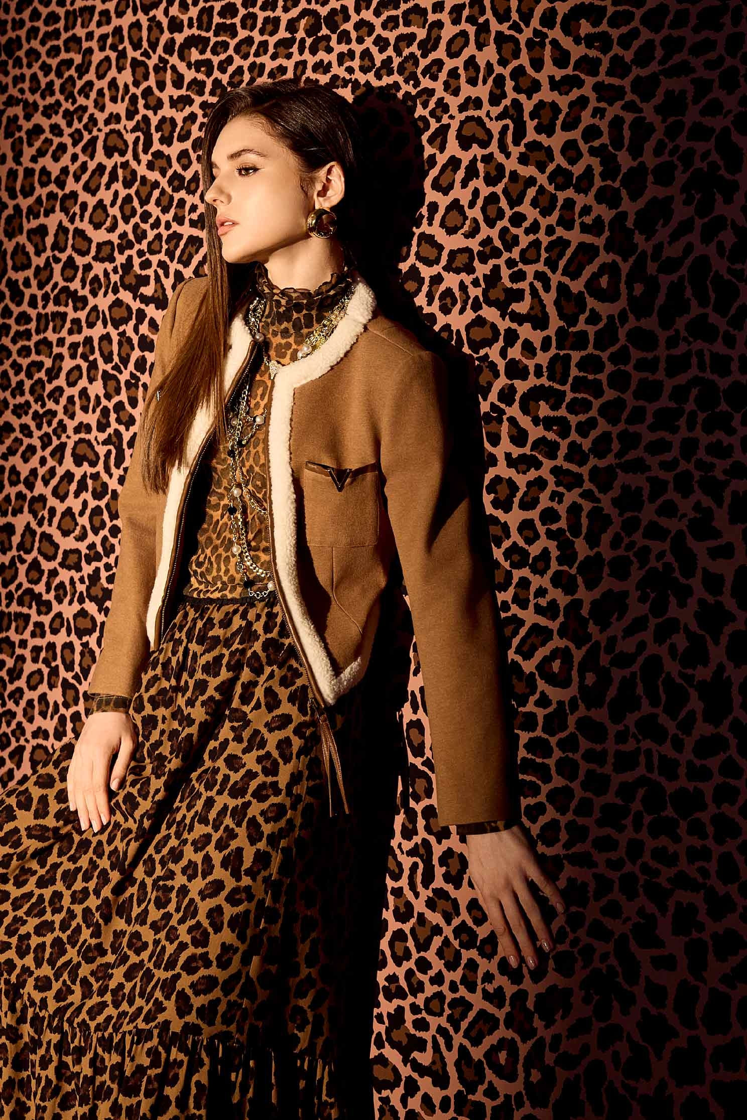 PU Jacket With Faux Fur Trim DetailPU Jacket With Faux Fur Trim Detail,Jackets,Season (AW) Look