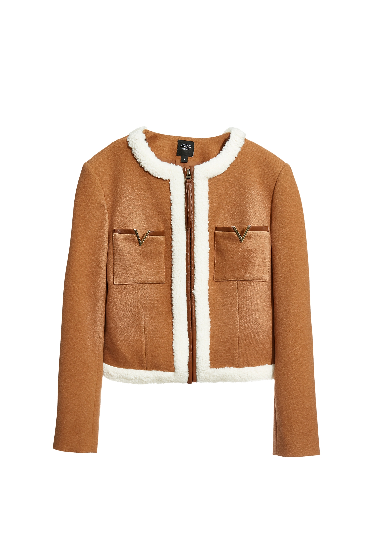 PU Jacket With Faux Fur Trim DetailPU Jacket With Faux Fur Trim Detail,Jackets,Season (AW) Look