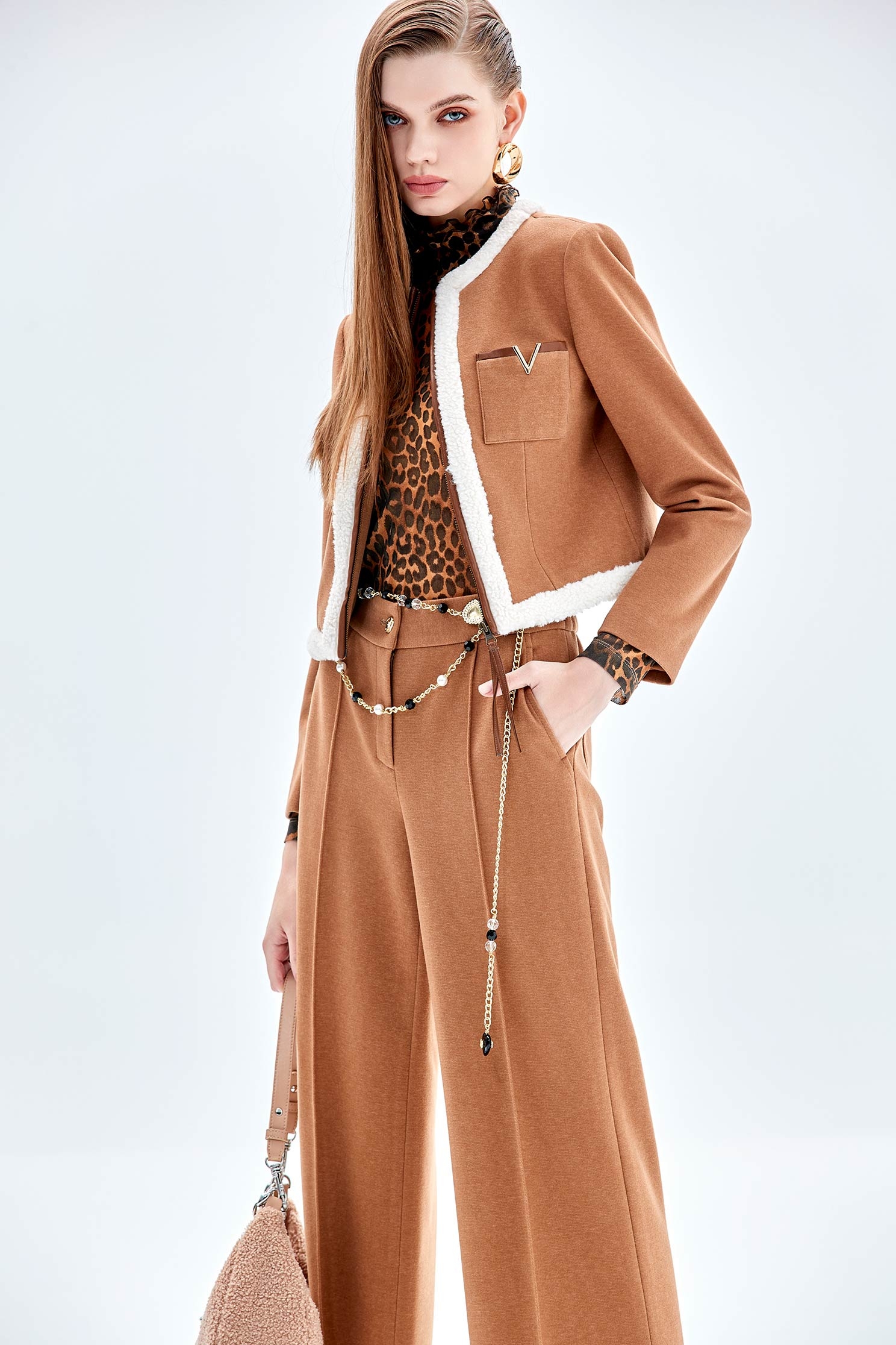 PU Jacket With Faux Fur Trim DetailPU Jacket With Faux Fur Trim Detail,Jackets,Season (AW) Look