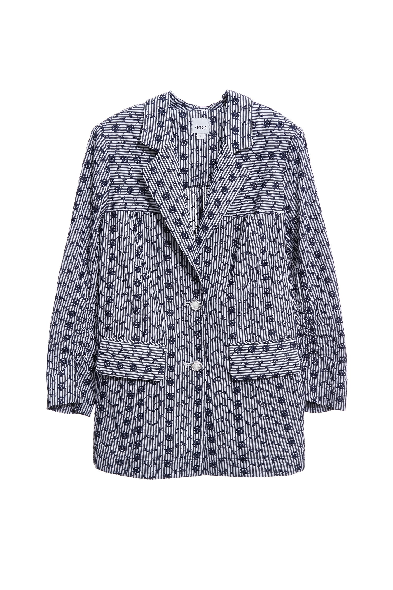Navy Floral Embroidery Detail BlazerNavy Floral Embroidery Detail Blazer,Jackets,Embroidered,Outerwear,Stripe,Season (AW) Look,Blazers